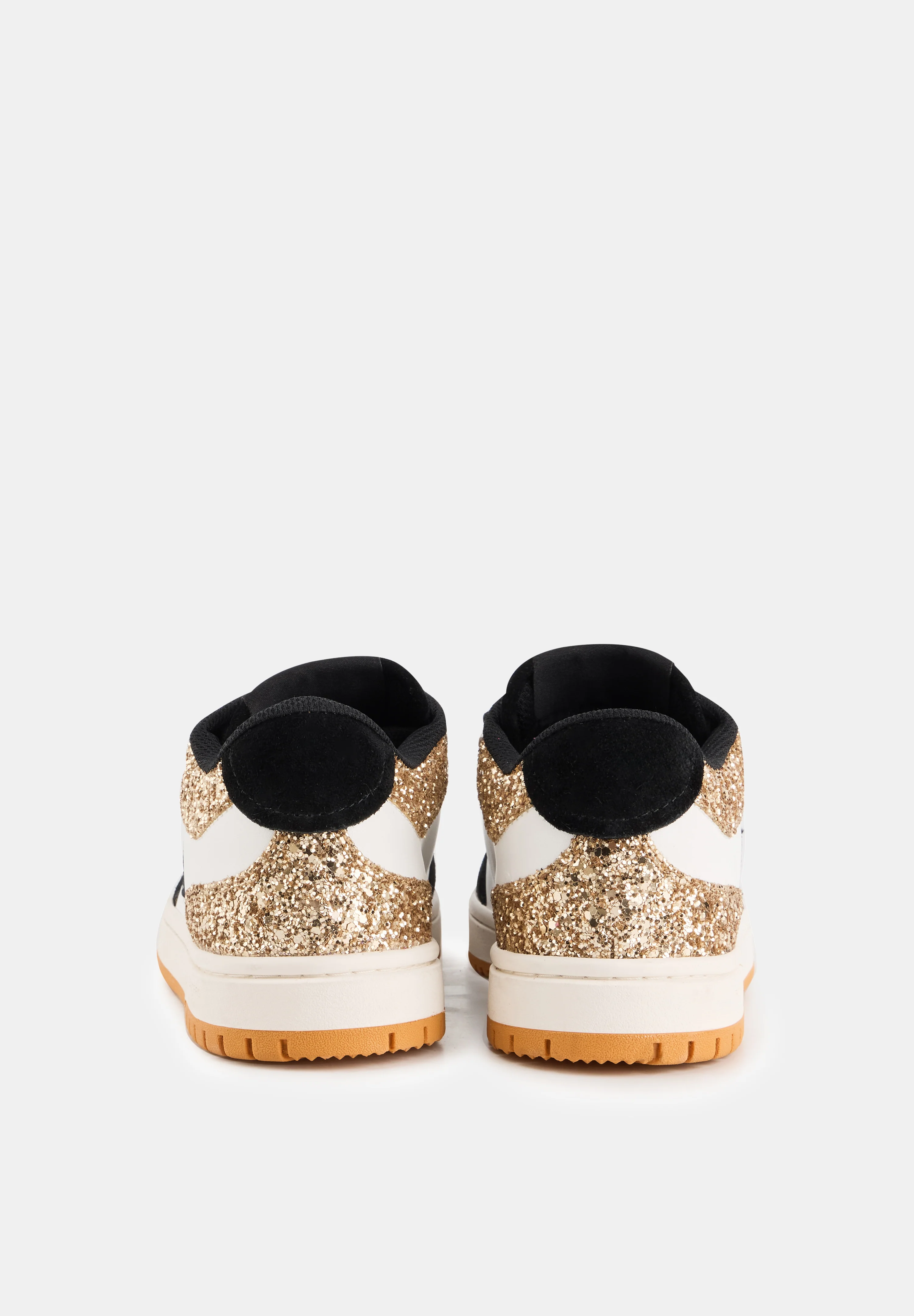 Baskets en cuir-Serena-Blanc Glitter Gold - Image 7
