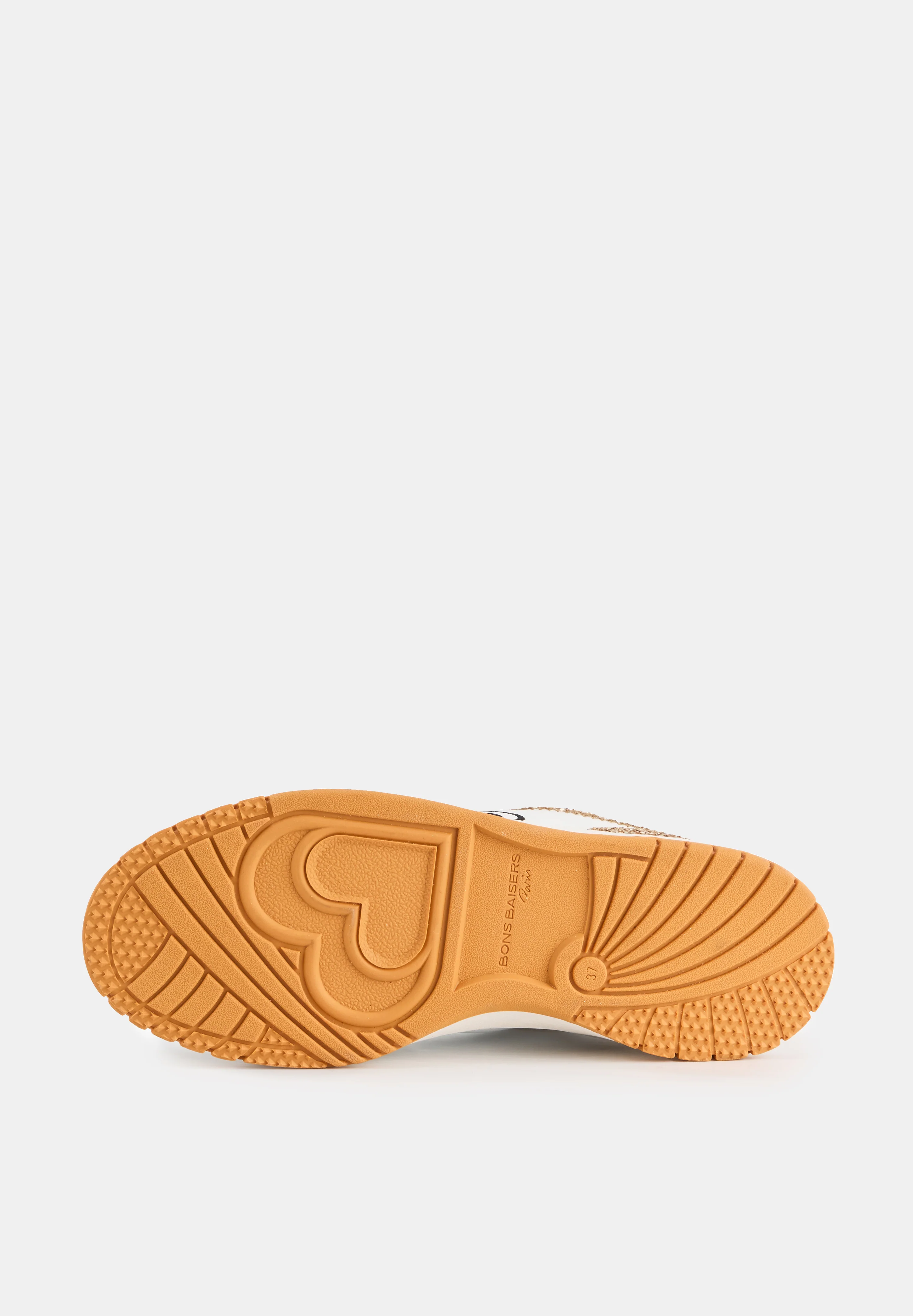 Baskets en cuir-Serena-Blanc Glitter Gold - Image 9