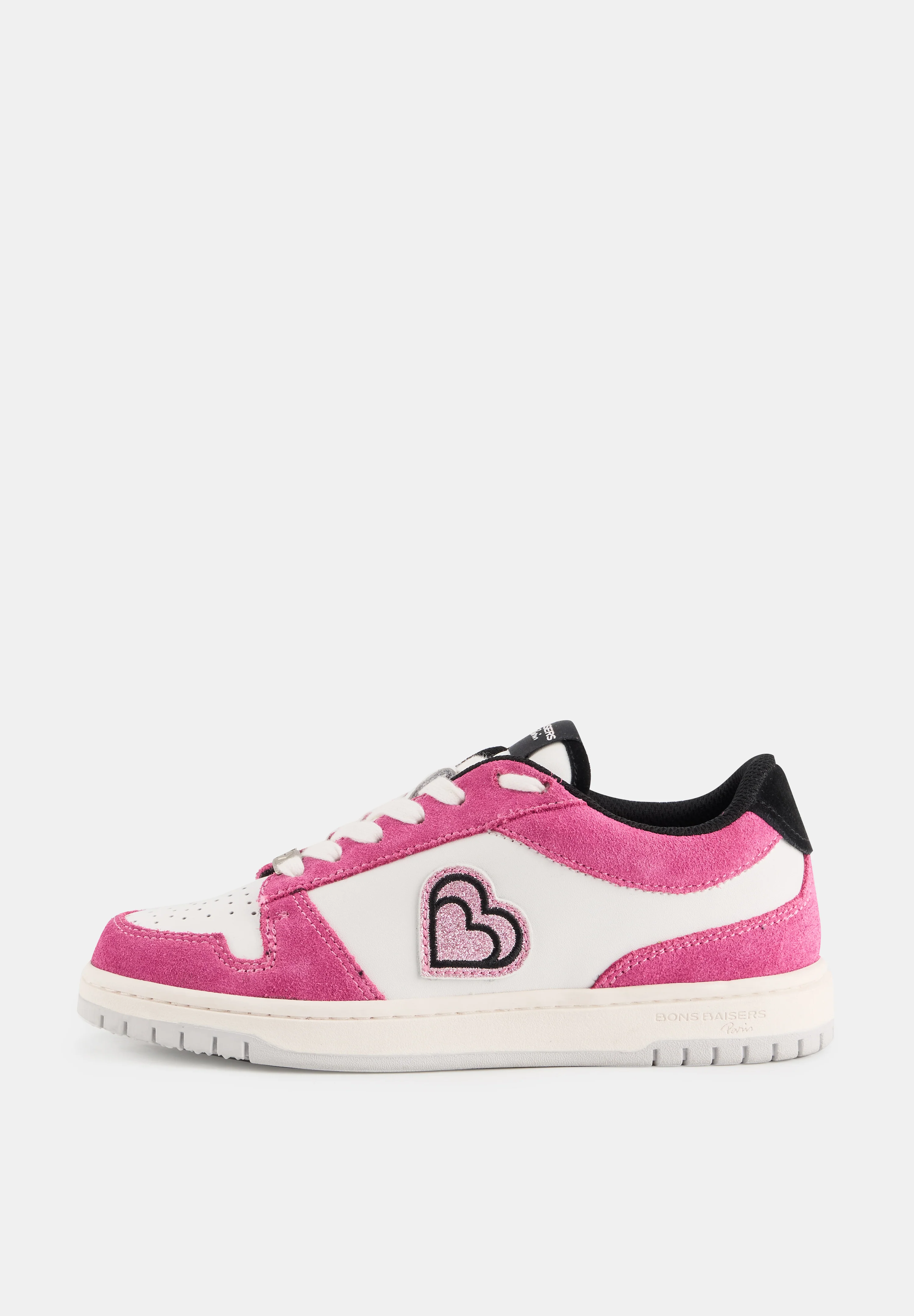 Baskets en cuir-Serena-Blanc Rose Gris - Image 6