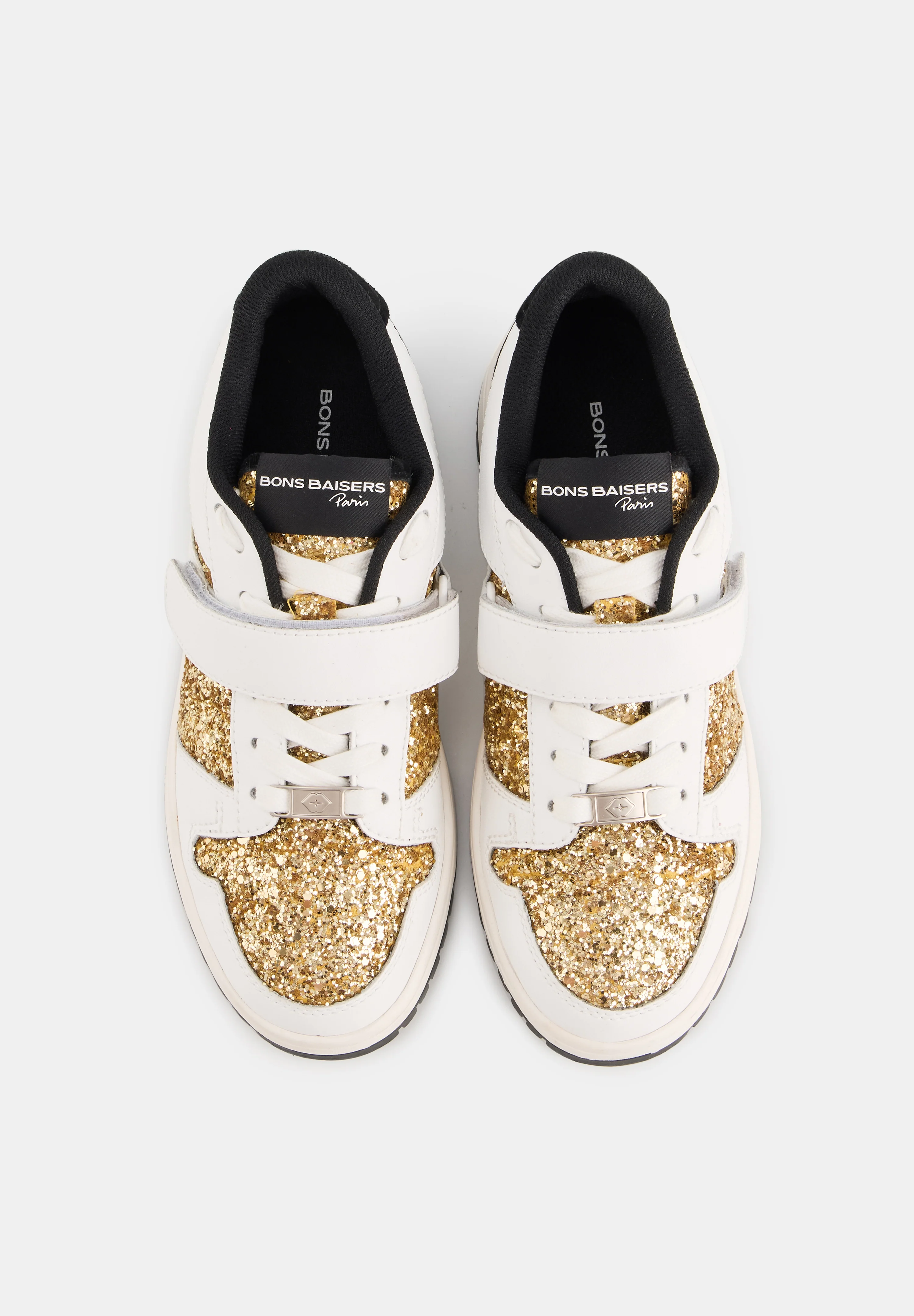 Baskets en cuir-Serena-Blanc Gold Strap - Image 5