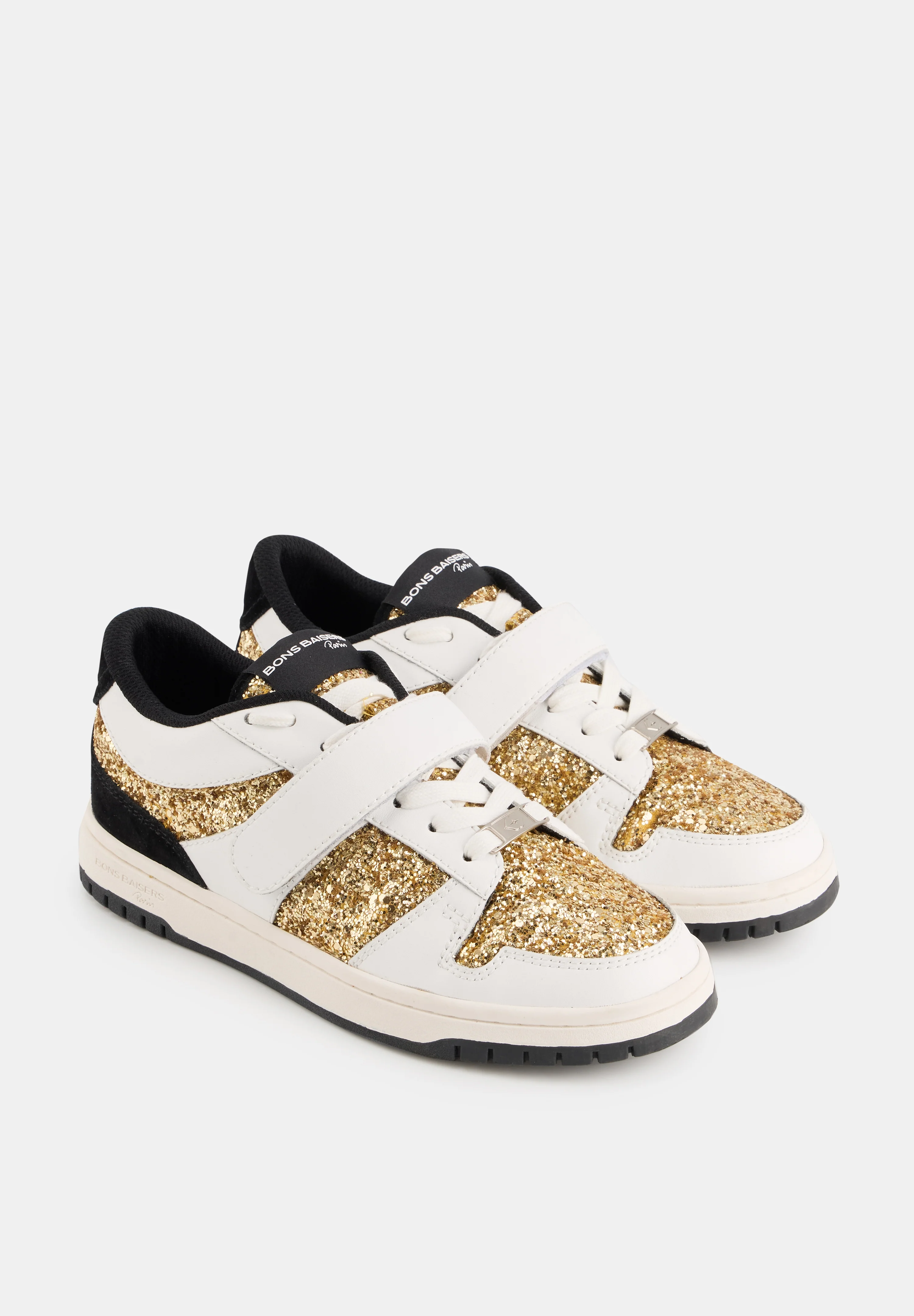 Baskets en cuir-Serena-Blanc Gold Strap - Image 6