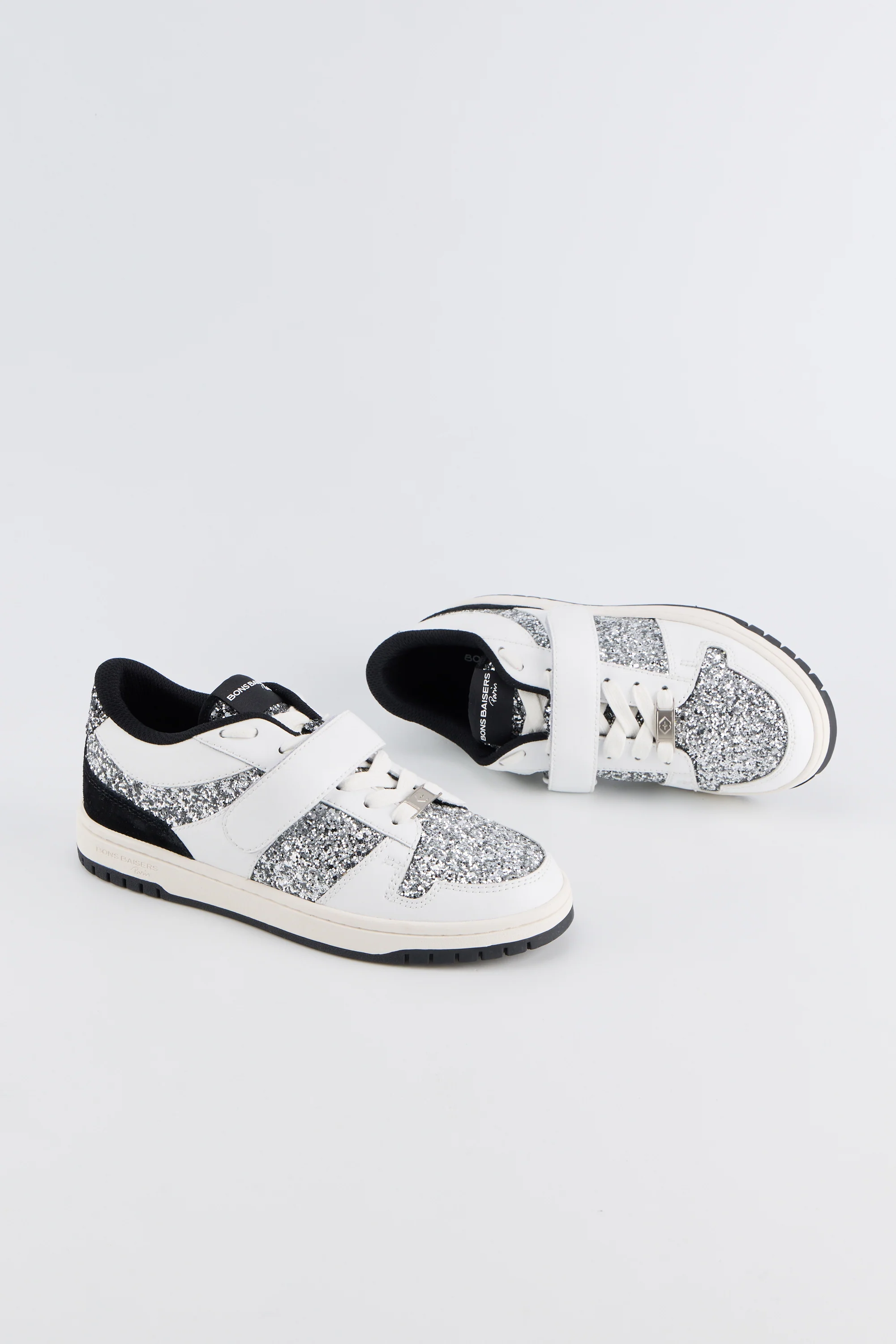 Baskets en cuir-Serena-Blanc Silver Strap - Image 2