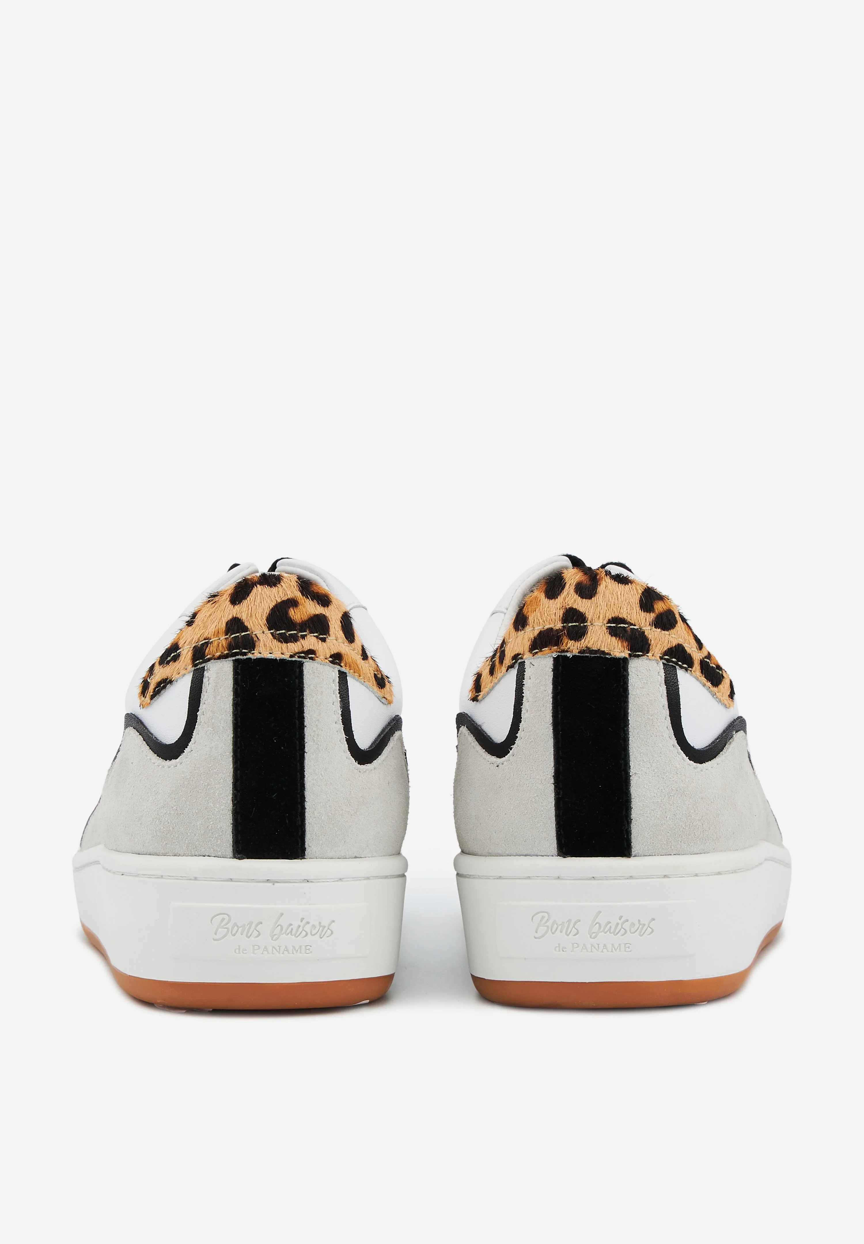 Baskets en cuir-Loulou-Blanc Gold Leopard - Image 8