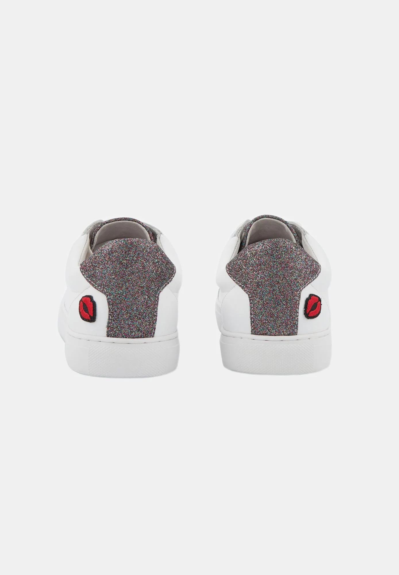 Baskets en cuir-Simone-Blanc/Glitter Multicolor - Image 6