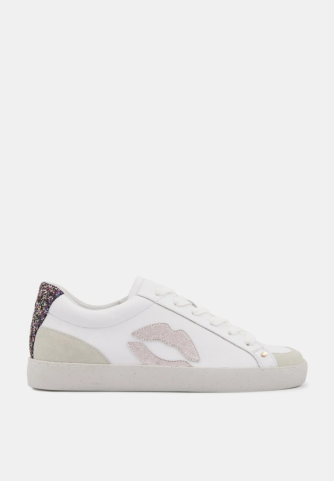 Baskets en cuir-Colette-Blanc Rose Gold Glitter - Image 5