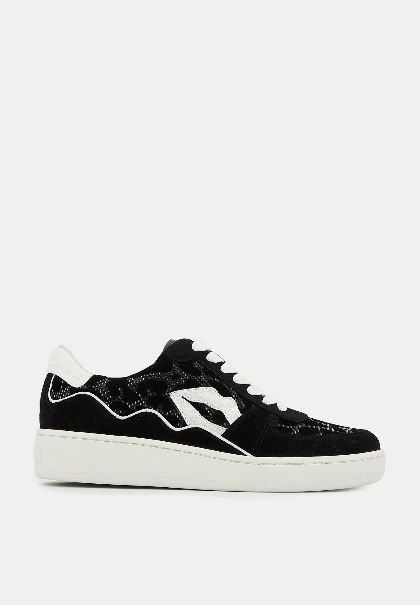 Baskets en cuir-Loulou-Noir Silver Leopard - Image 5