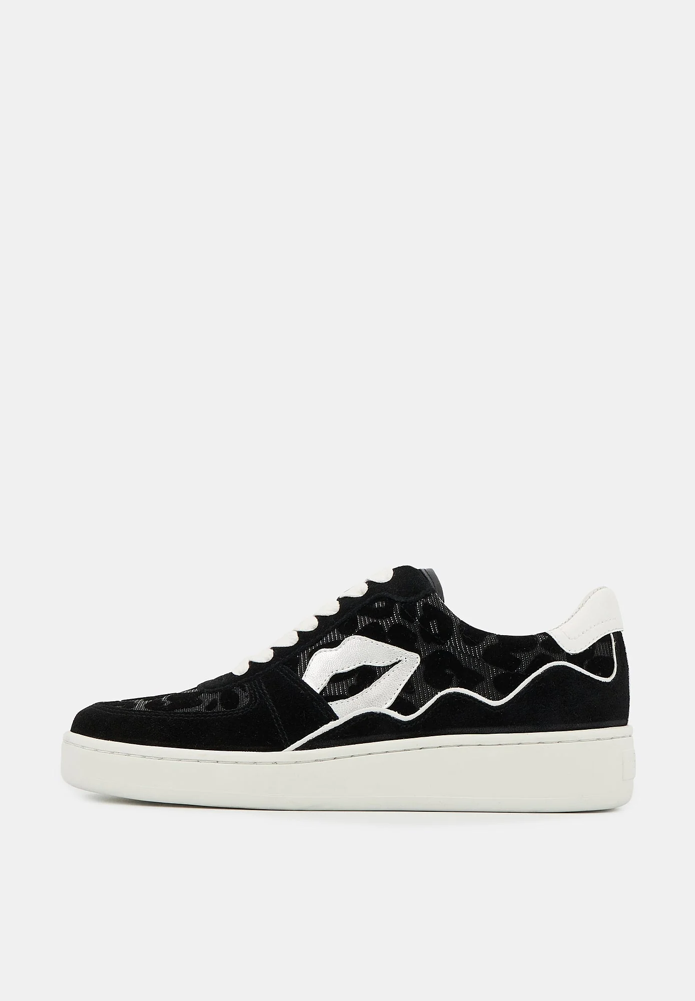 Baskets en cuir-Loulou-Noir Silver Leopard - Image 6