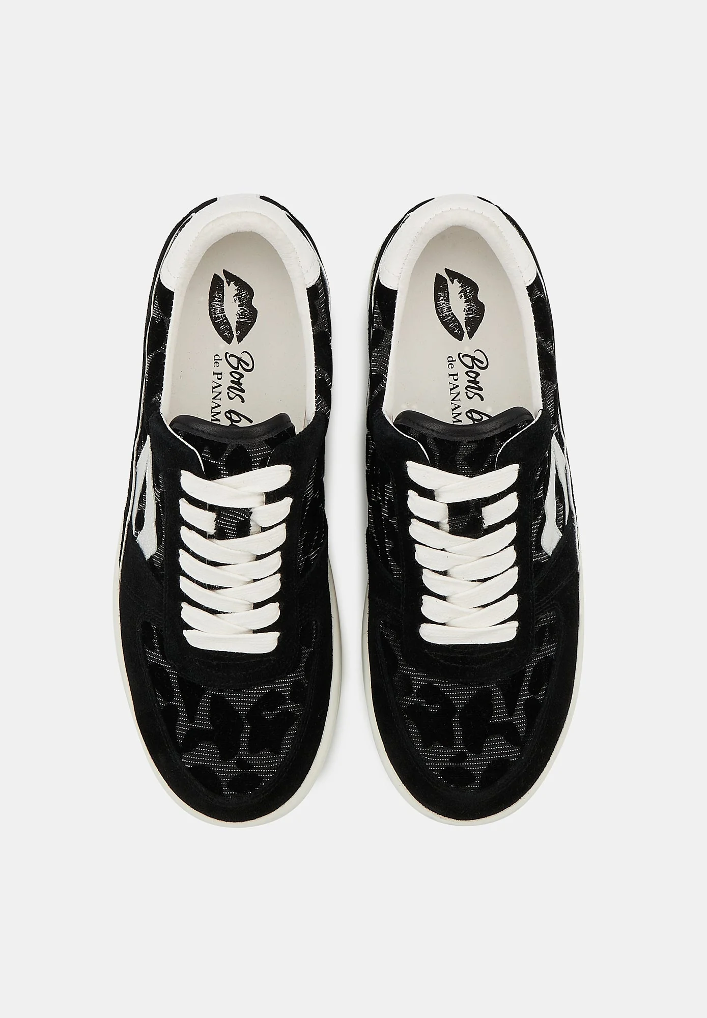 Baskets en cuir-Loulou-Noir Silver Leopard - Image 7