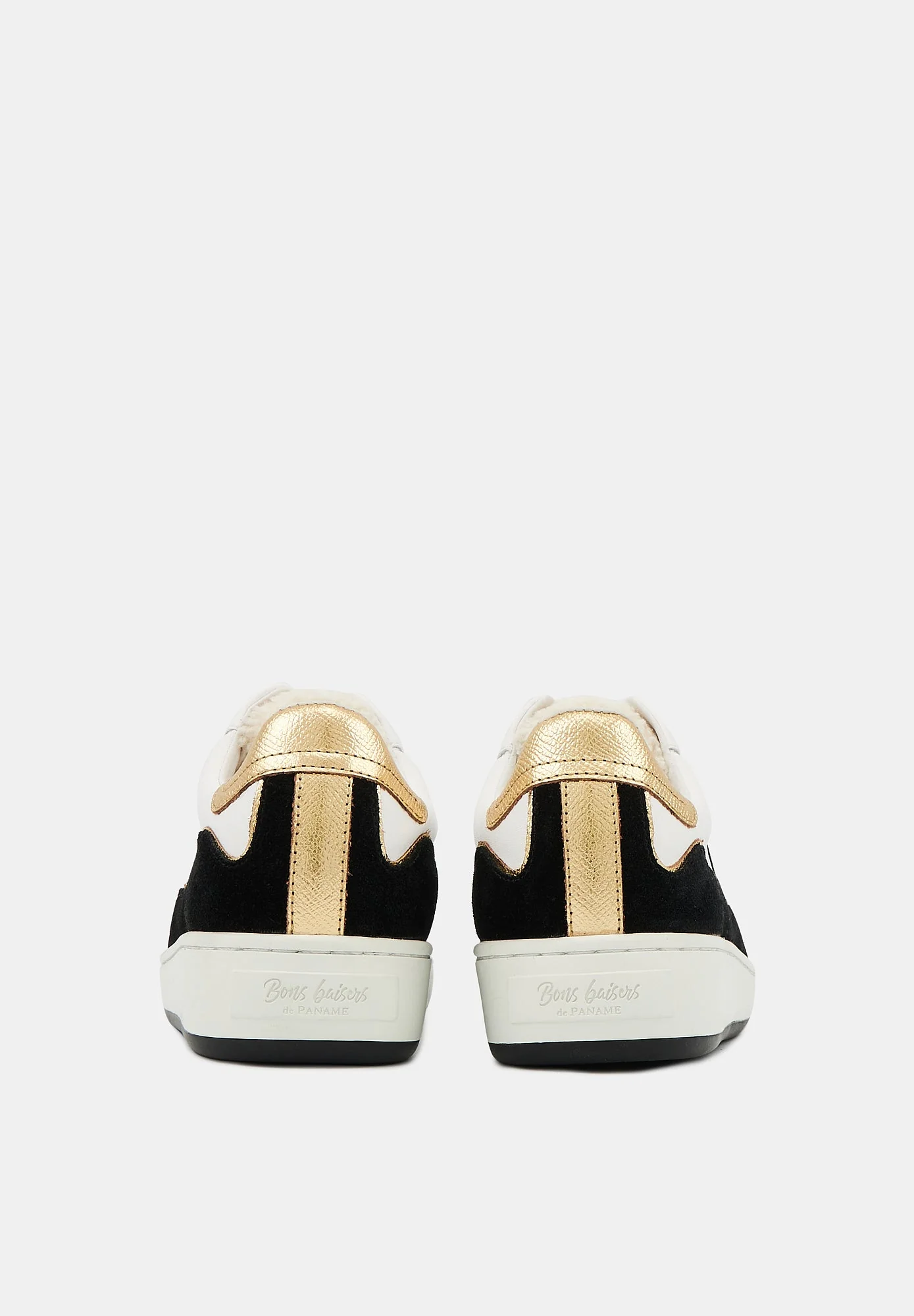 Baskets en cuir-Loulou-Blanc Gold Croco - Image 7