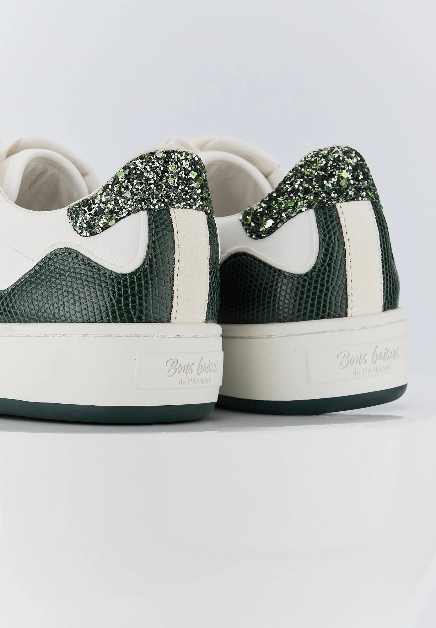 Baskets en cuir-Loulou-Blanc Dark Green - Image 2