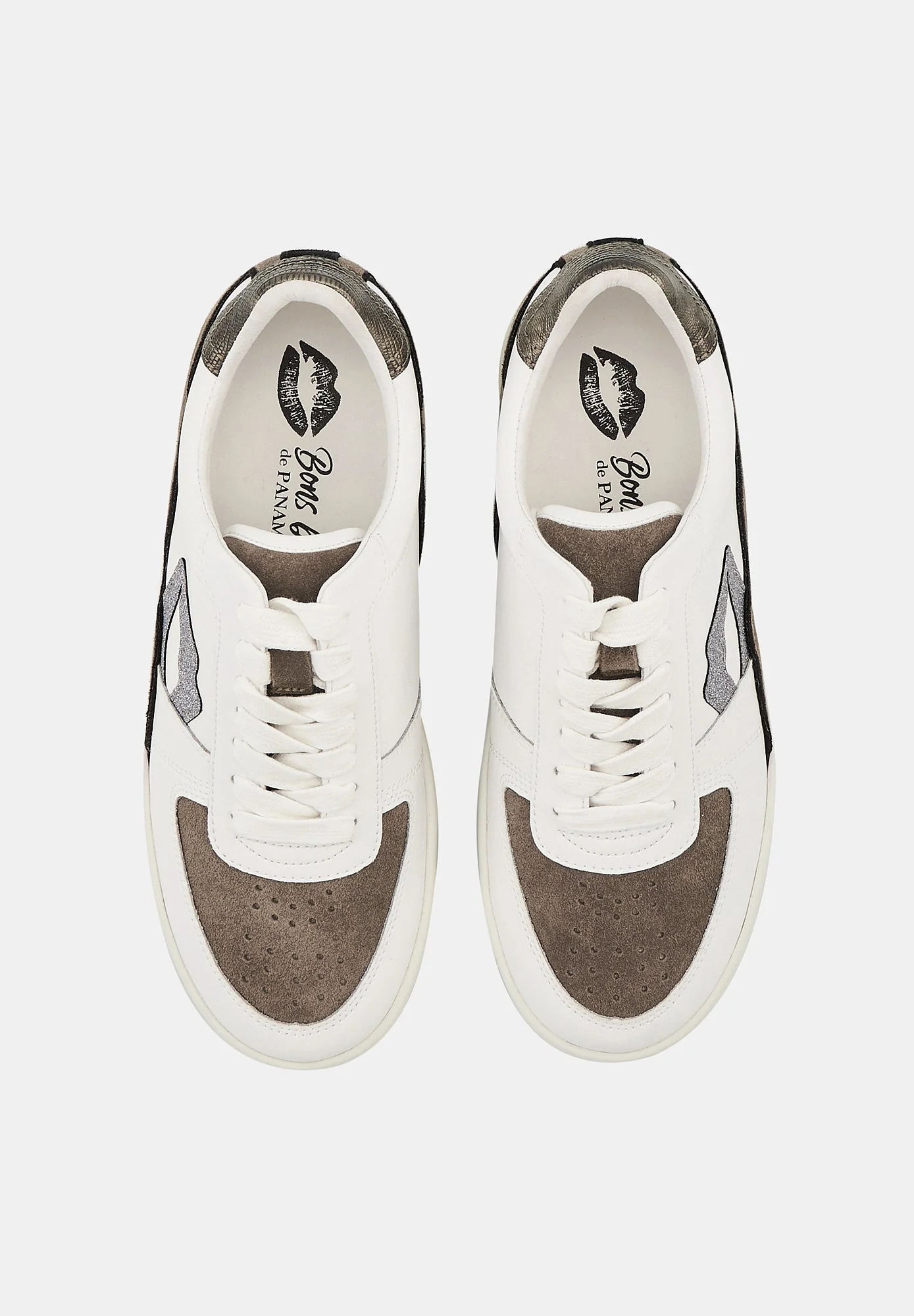 Baskets en cuir-Loulou-Blanc Gun Suede - Image 7