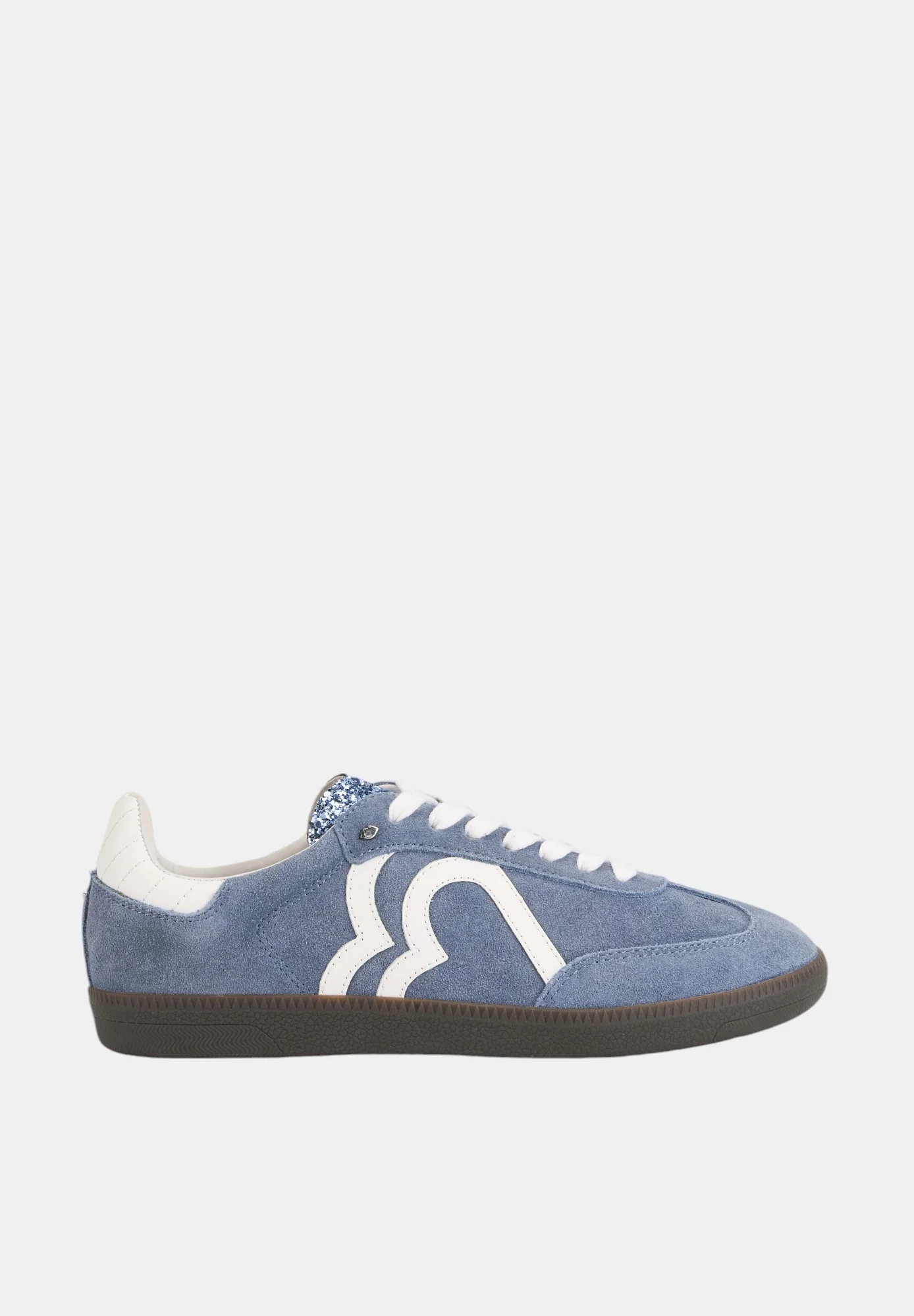 Baskets en cuir-Billie-Suede Bleu Blanc Glitter - Image 3