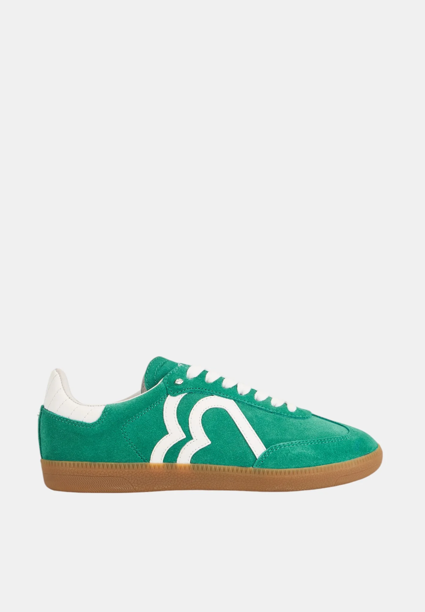 Baskets en cuir-Billie-Suede Vert Blanc - Image 3