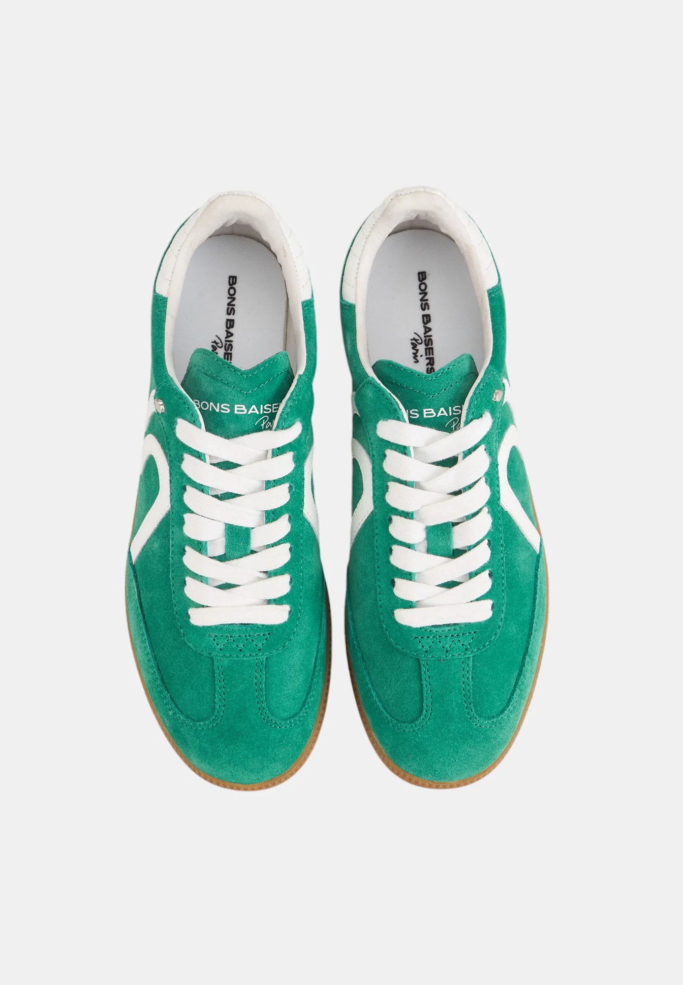 Baskets en cuir-Billie-Suede Vert Blanc - Image 7