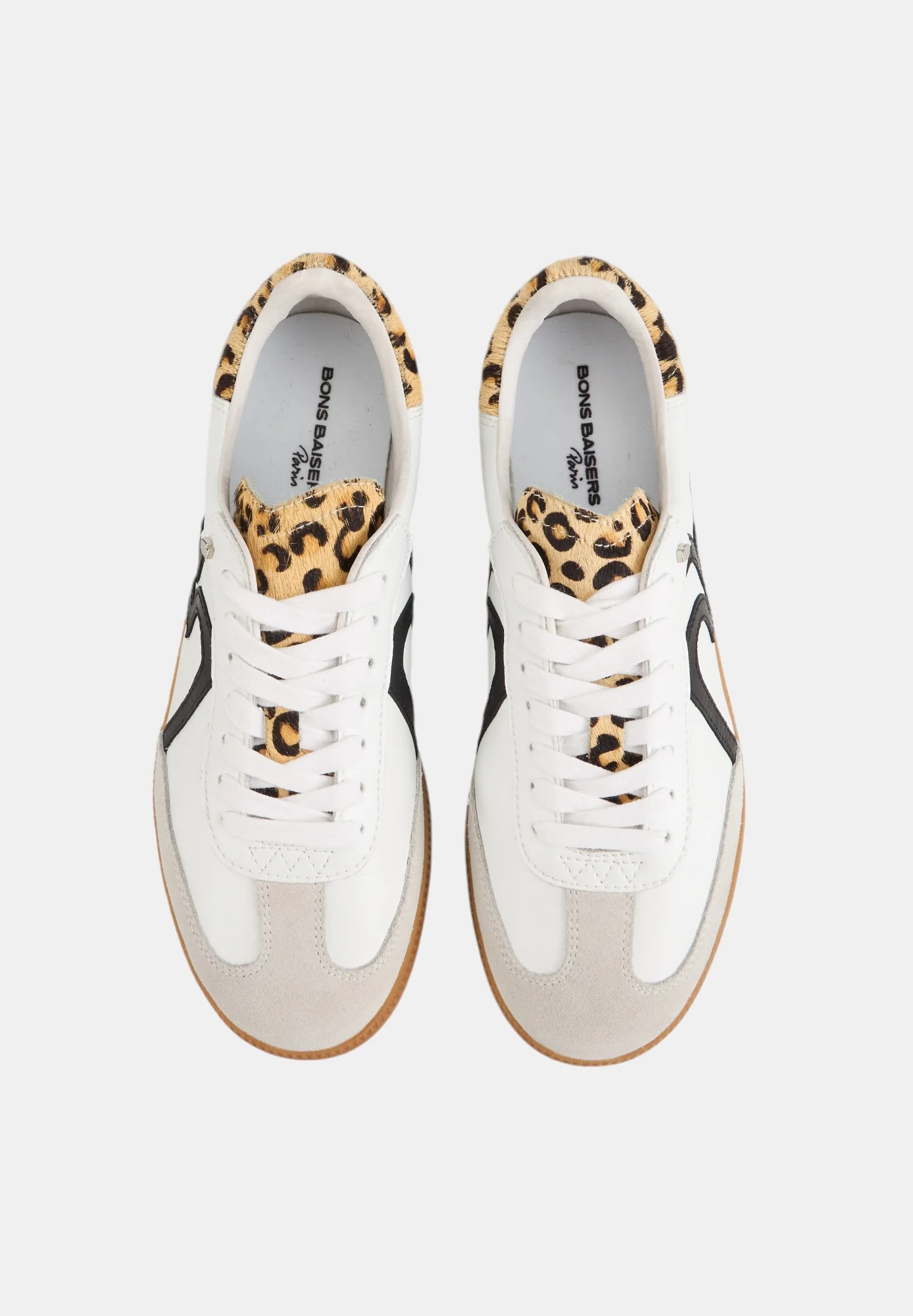 Baskets en cuir-Billie-Blanc Leopard Noir - Image 7