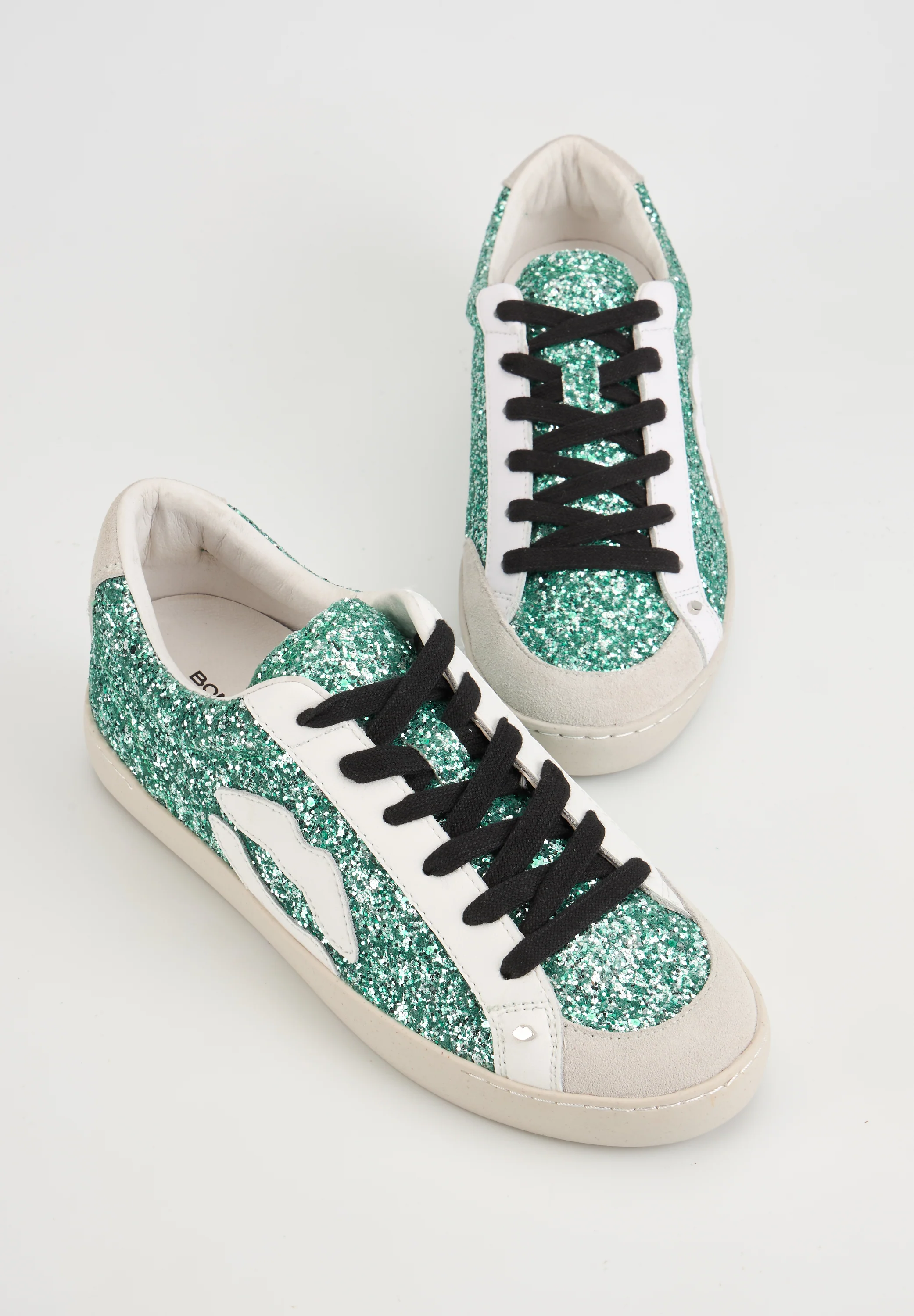 Baskets en cuir-Colette-Glitter Vert - Image 2