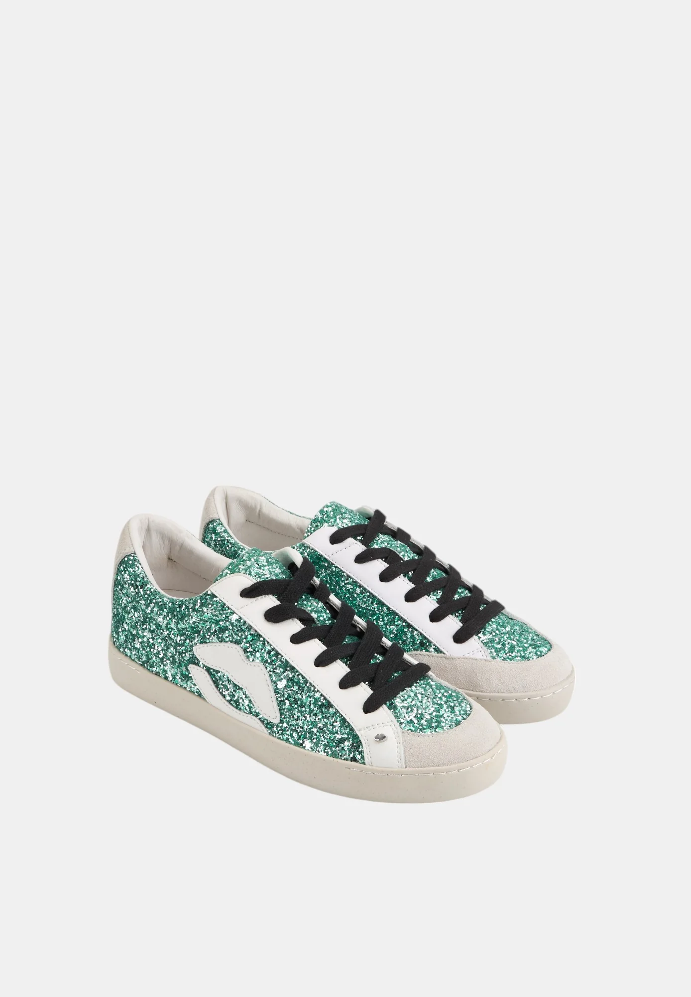 Baskets en cuir-Colette-Glitter Vert - Image 6