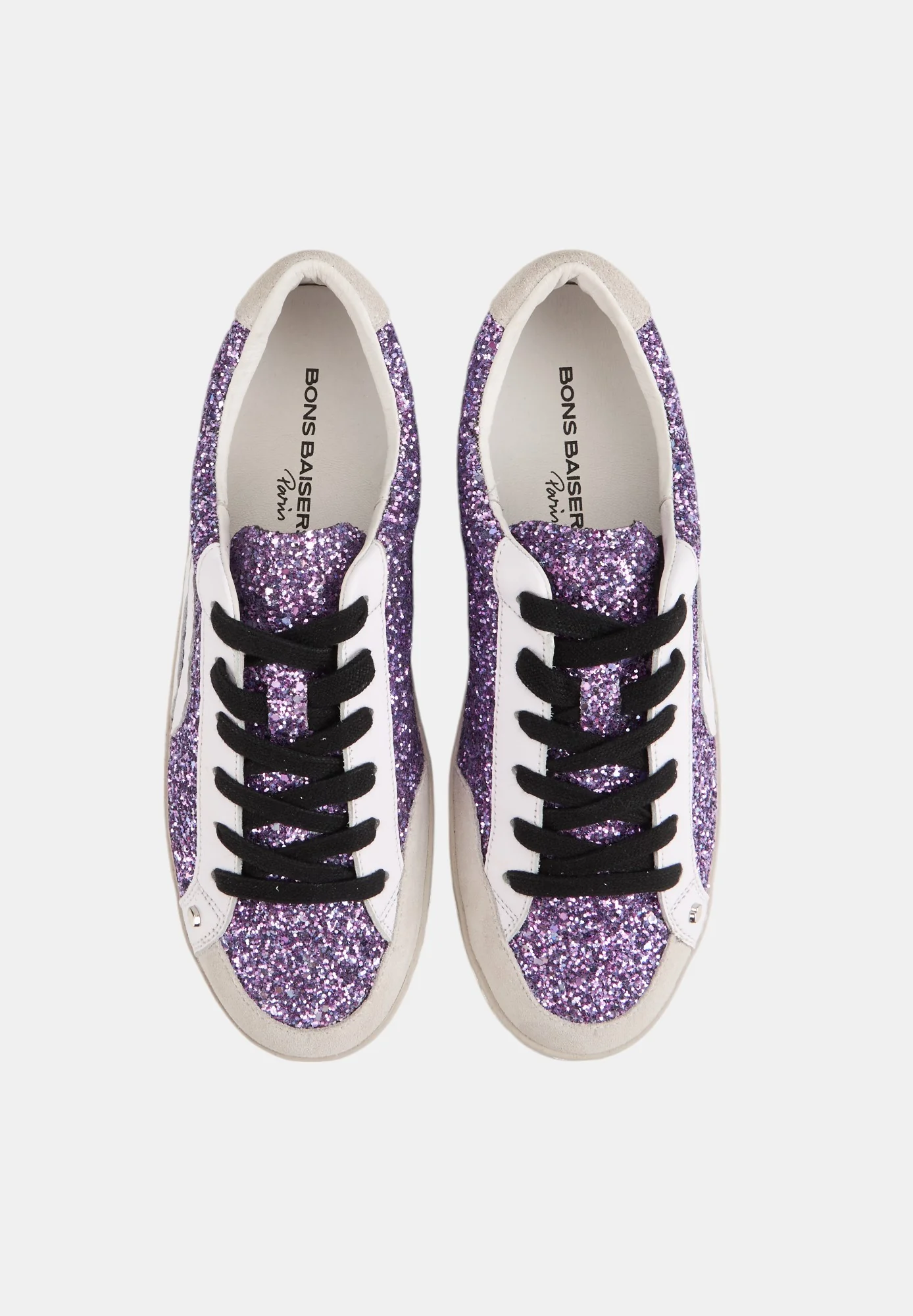 Baskets en cuir-Colette-Glitter Violet - Image 7