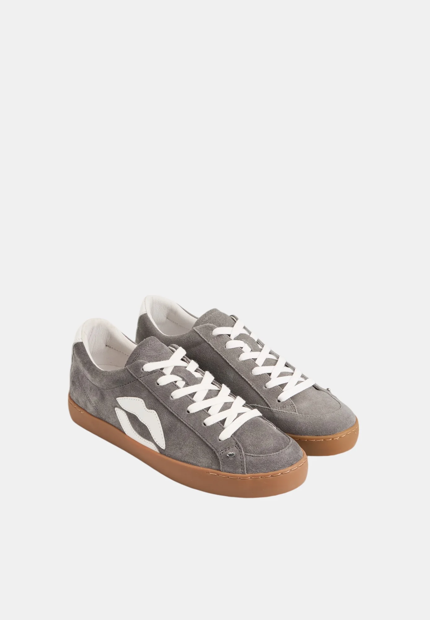 Baskets en cuir-Colette-Gris Suede - Image 6