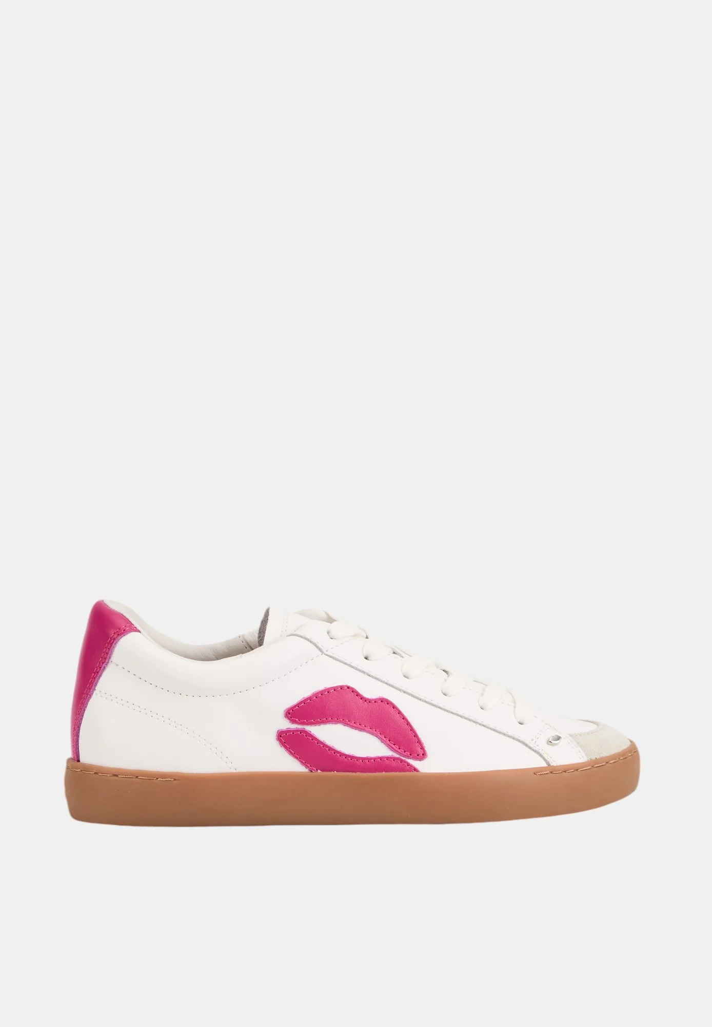 Baskets en cuir-Colette-Blanc Rose - Image 3