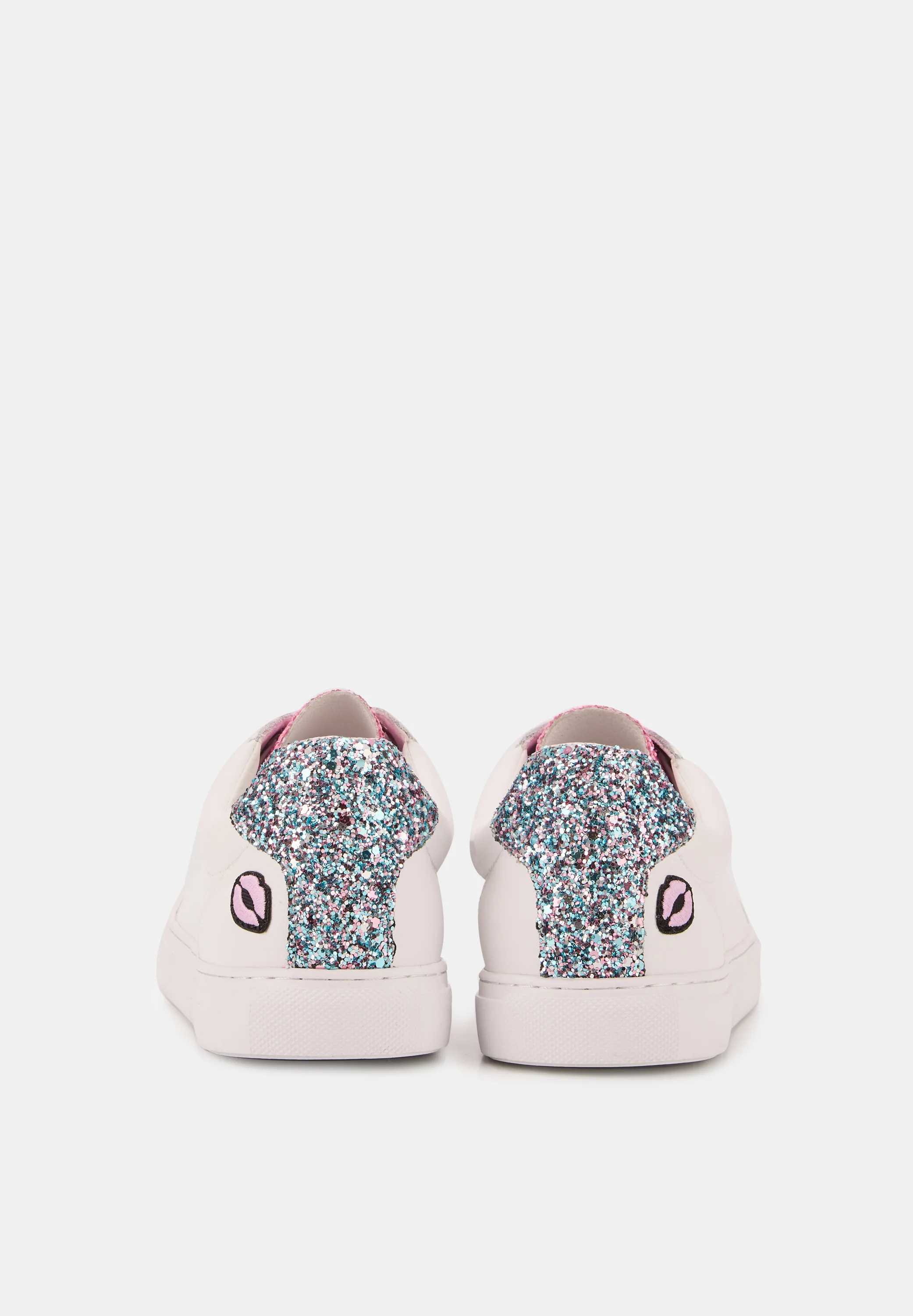 Baskets en cuir-Simone Glitters-Rose/Bleu - Image 7