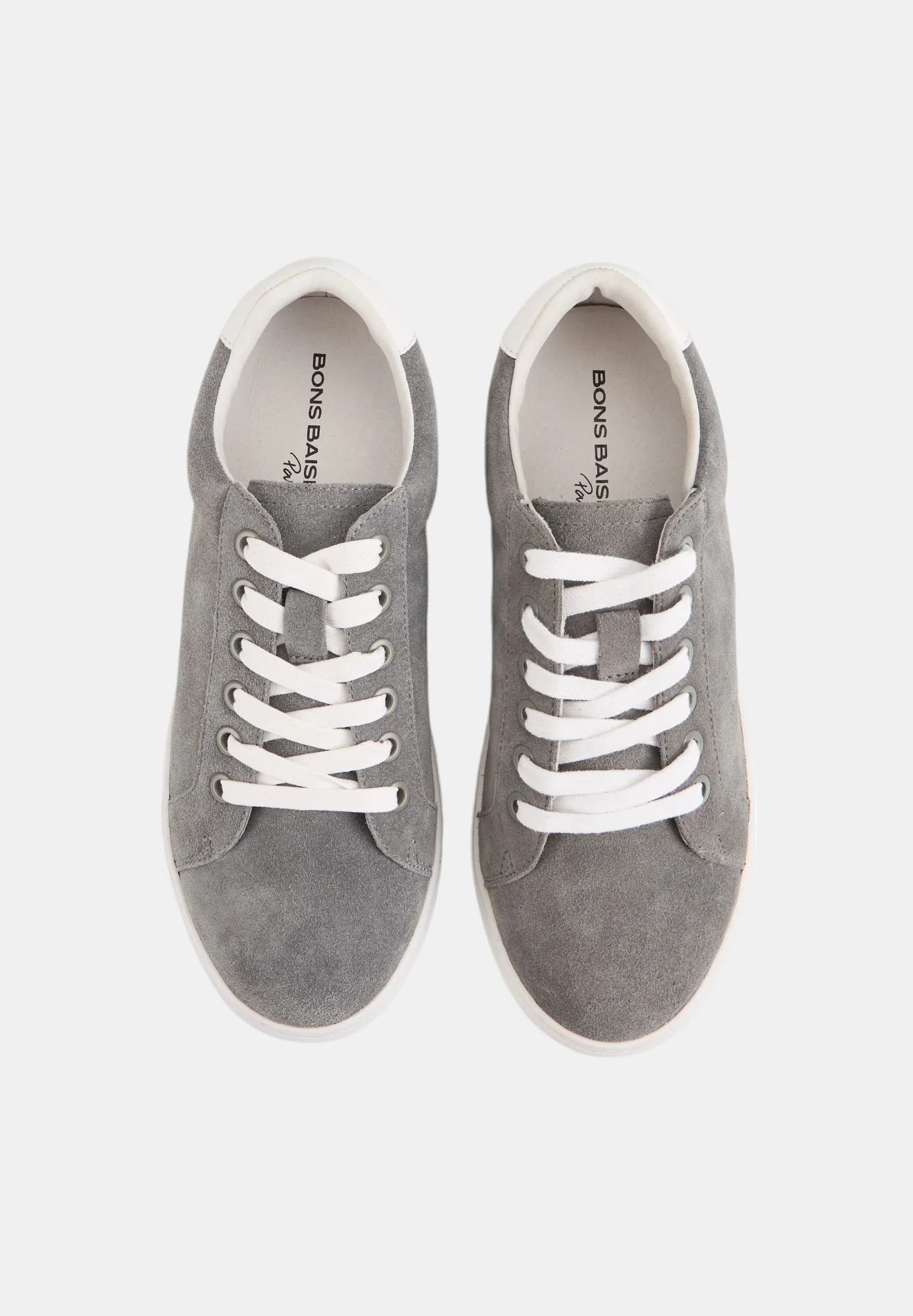 Baskets en cuir-Simone-Gris Suede - Image 7