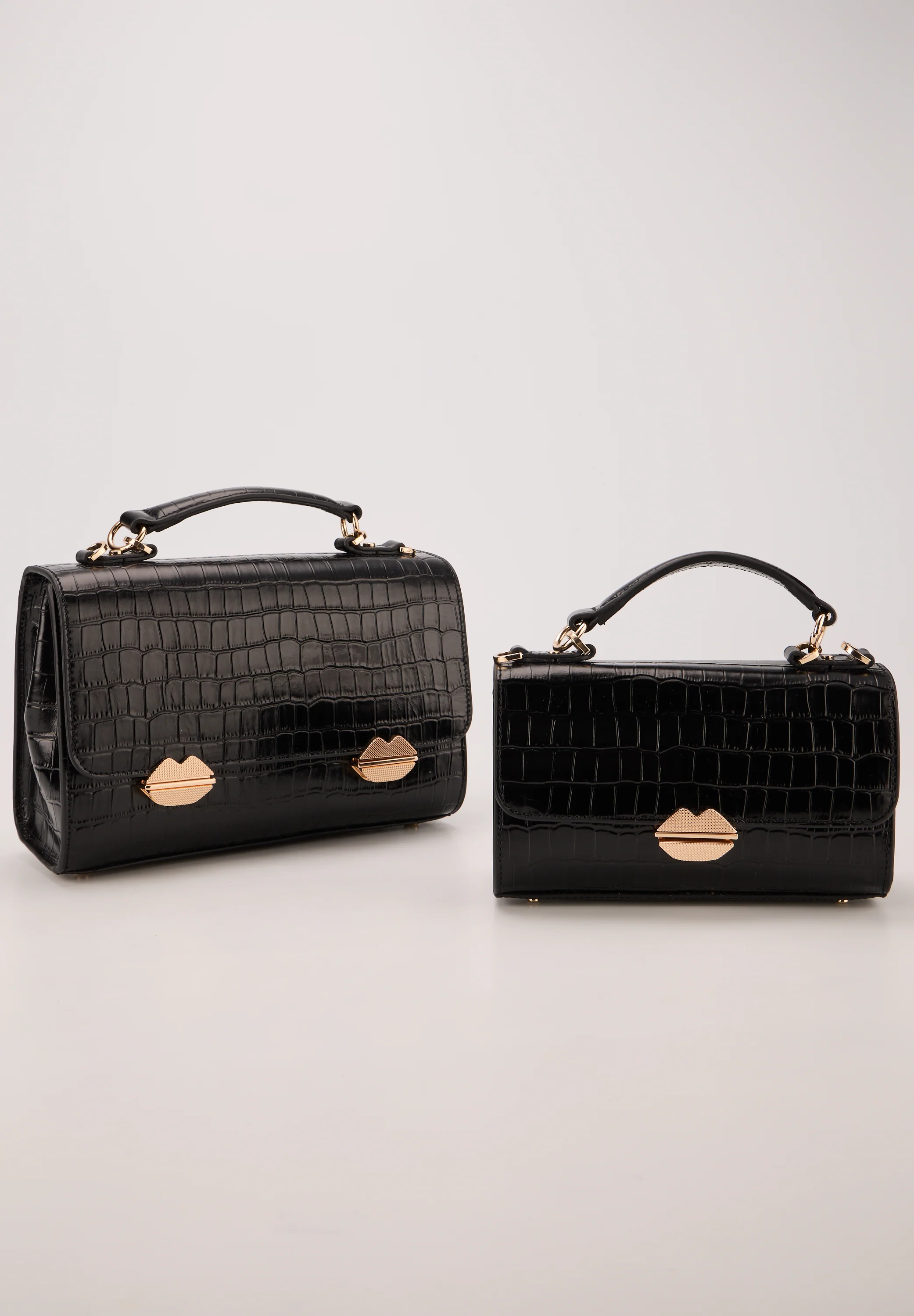 Satchel-Sealed With A Kiss Croco Noir - Image 4