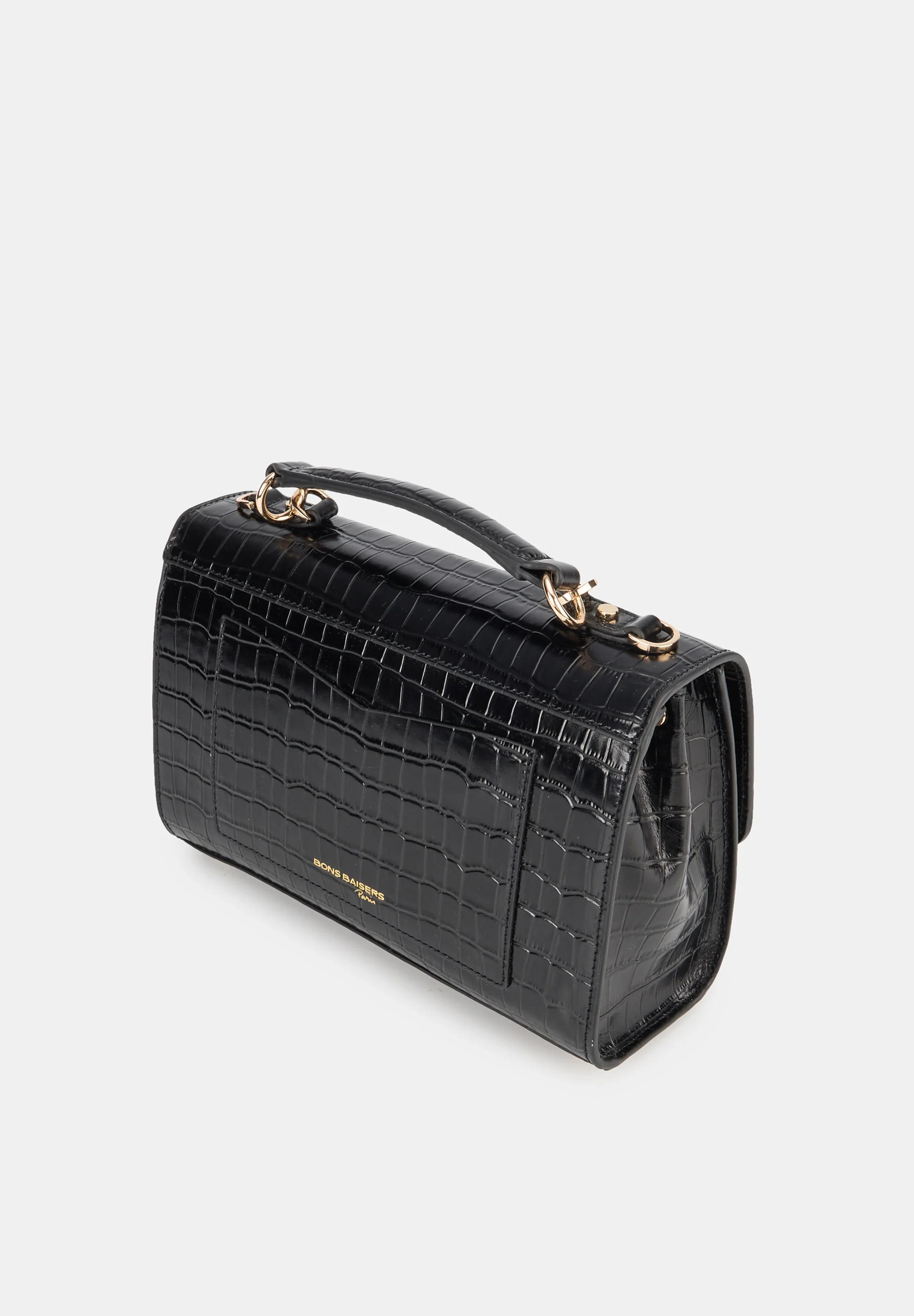 Satchel-Sealed With A Kiss Croco Noir - Image 6