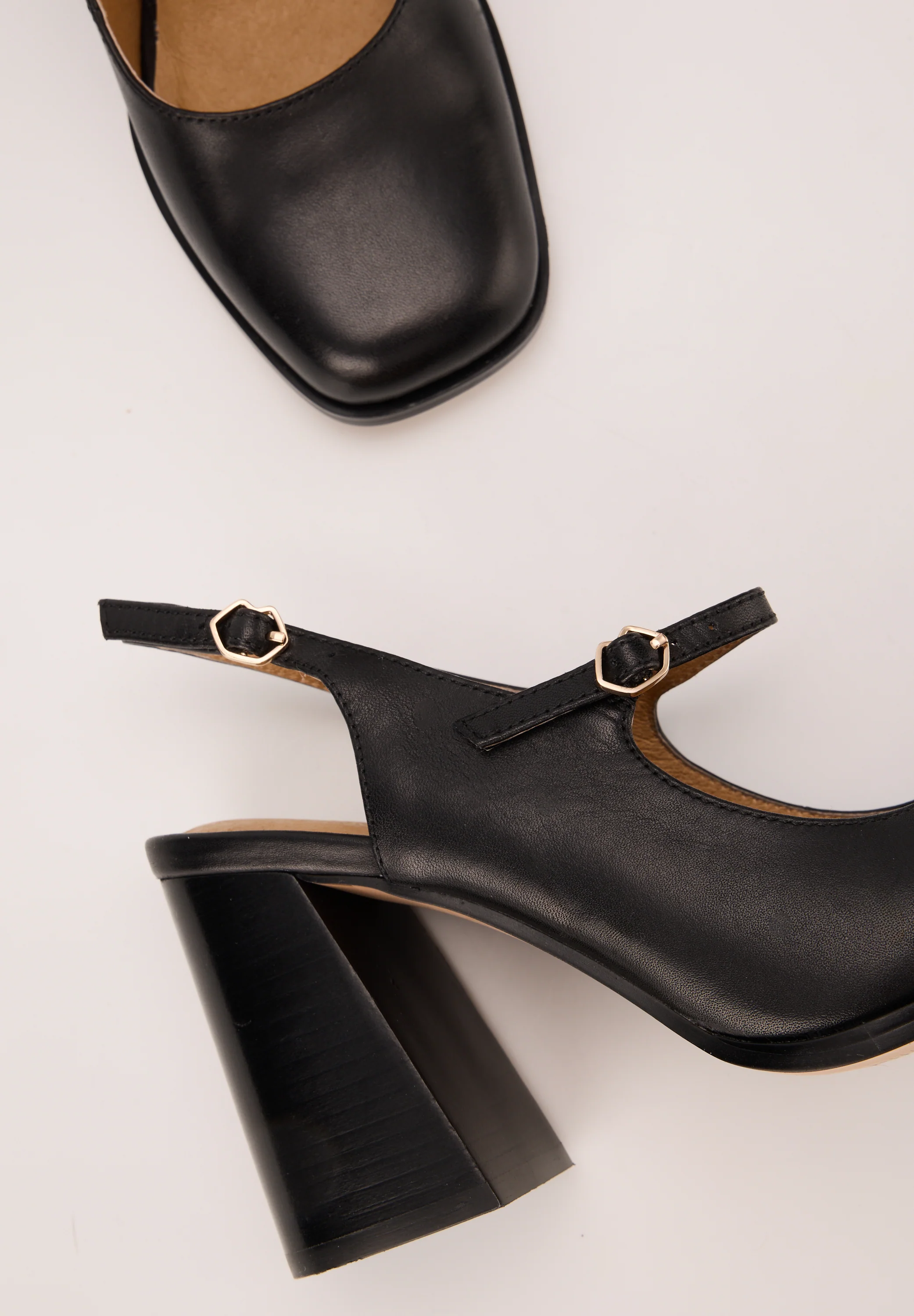 Babies Slingbacks - Cuir Noir - Flora - Image 2