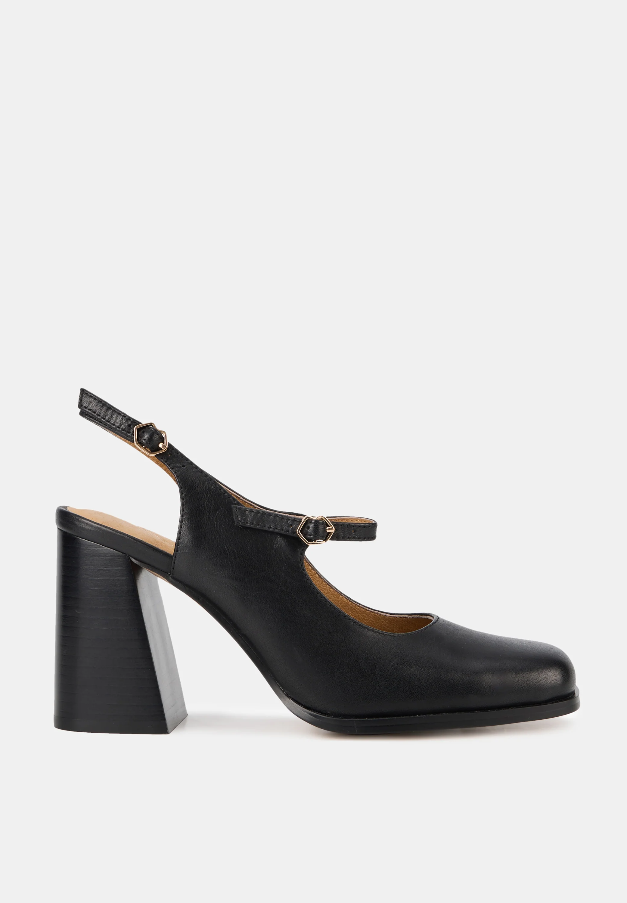 Babies Slingbacks - Cuir Noir - Flora - Image 3