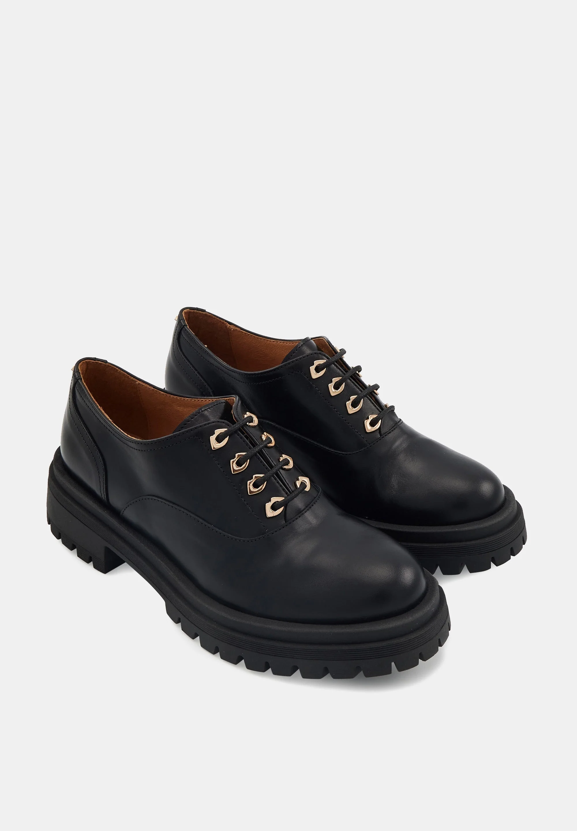 Derbies crantées - Cuir Noir - Miranda - Image 2