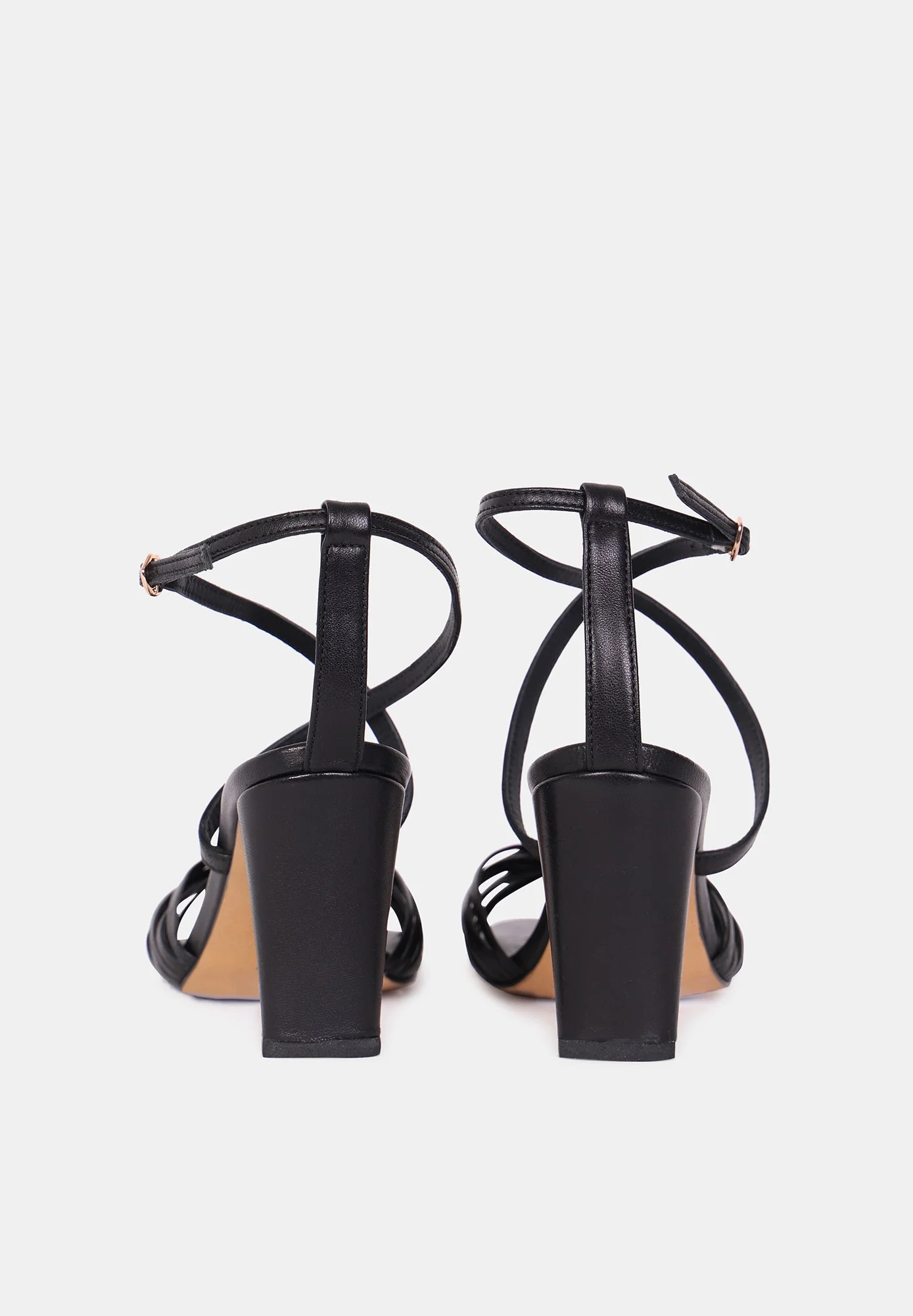 Sandales à talons - Cuir Noir - Olga - Image 7