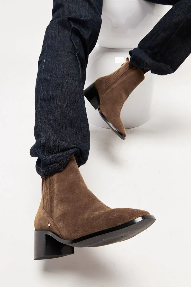 Bottines chelsea - Cuir Suede Camel - Ava - Image 2