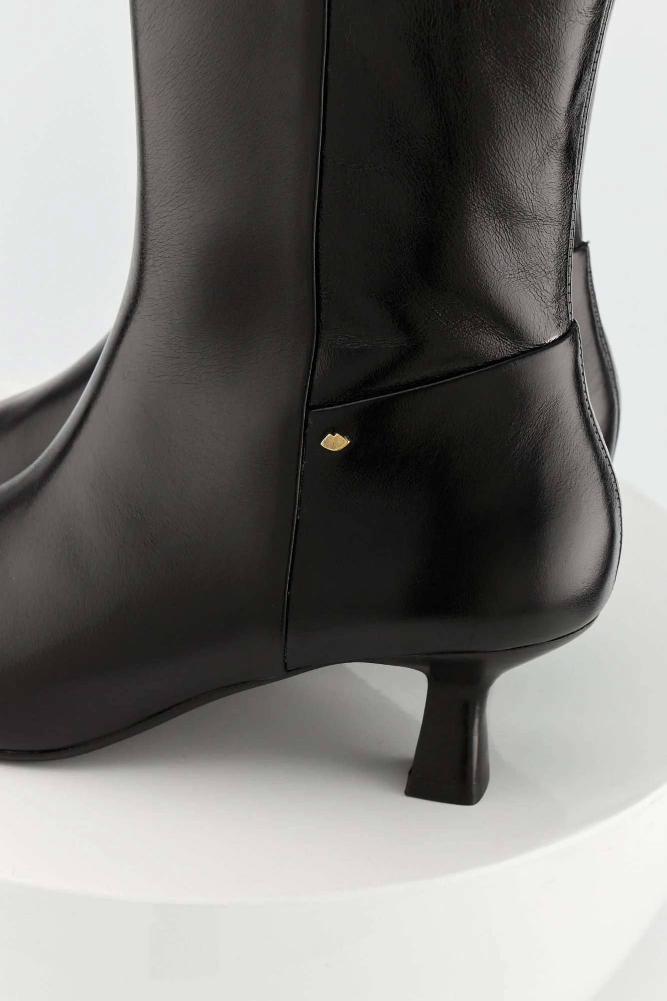 Bottines à talons - Cuir Noir - Clarisse - Image 2