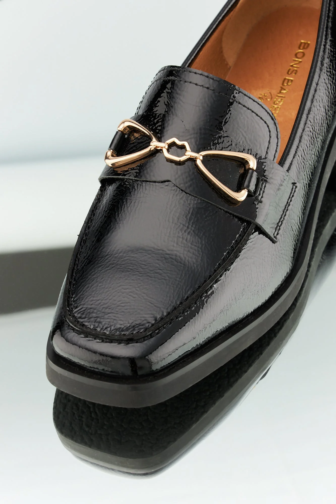 Mocassins - Cuir brillant Noir - Louisa - Image 2