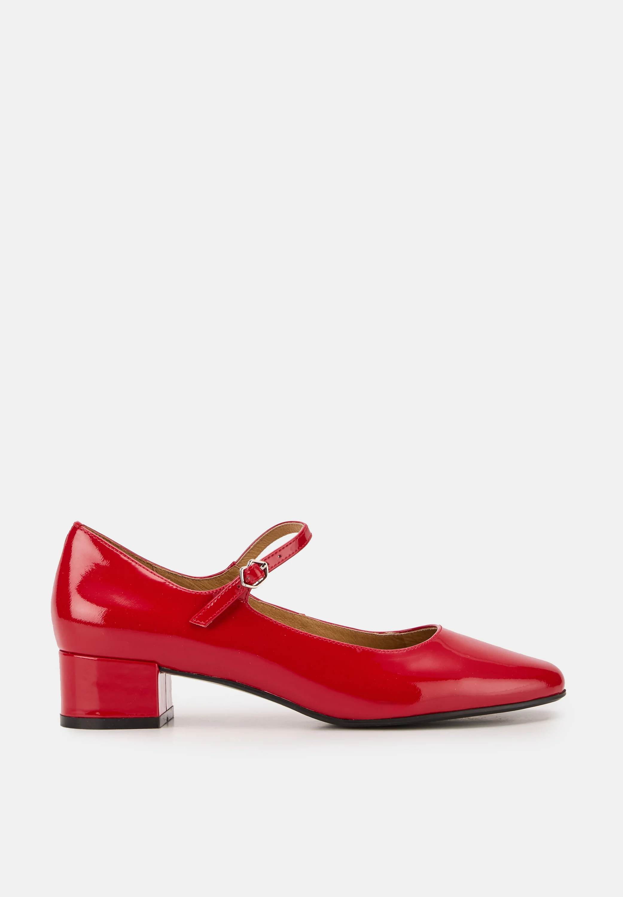 Babies à brides - Cuir brillant rouge - Alba - Image 5