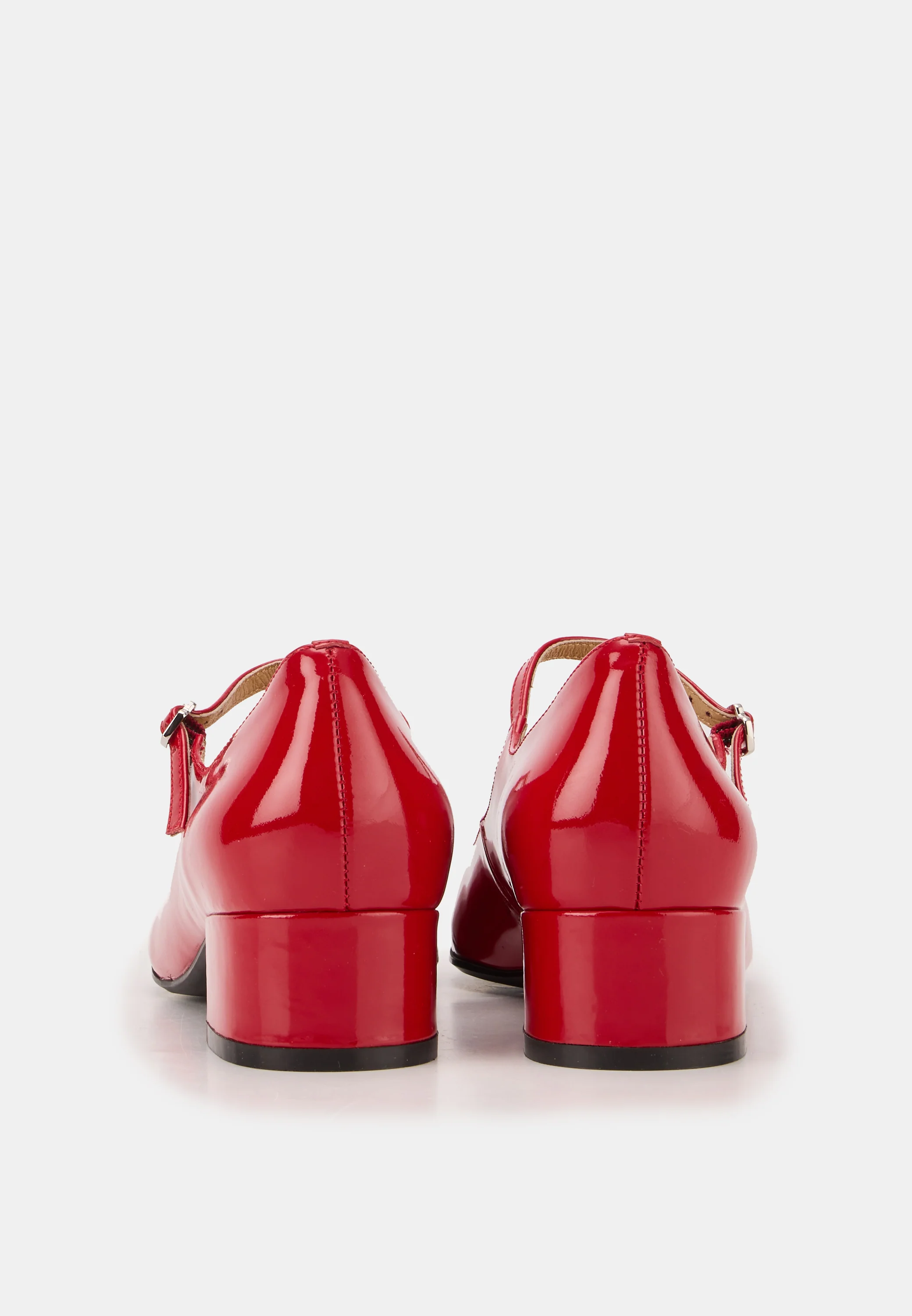 Babies à brides - Cuir brillant rouge - Alba - Image 8