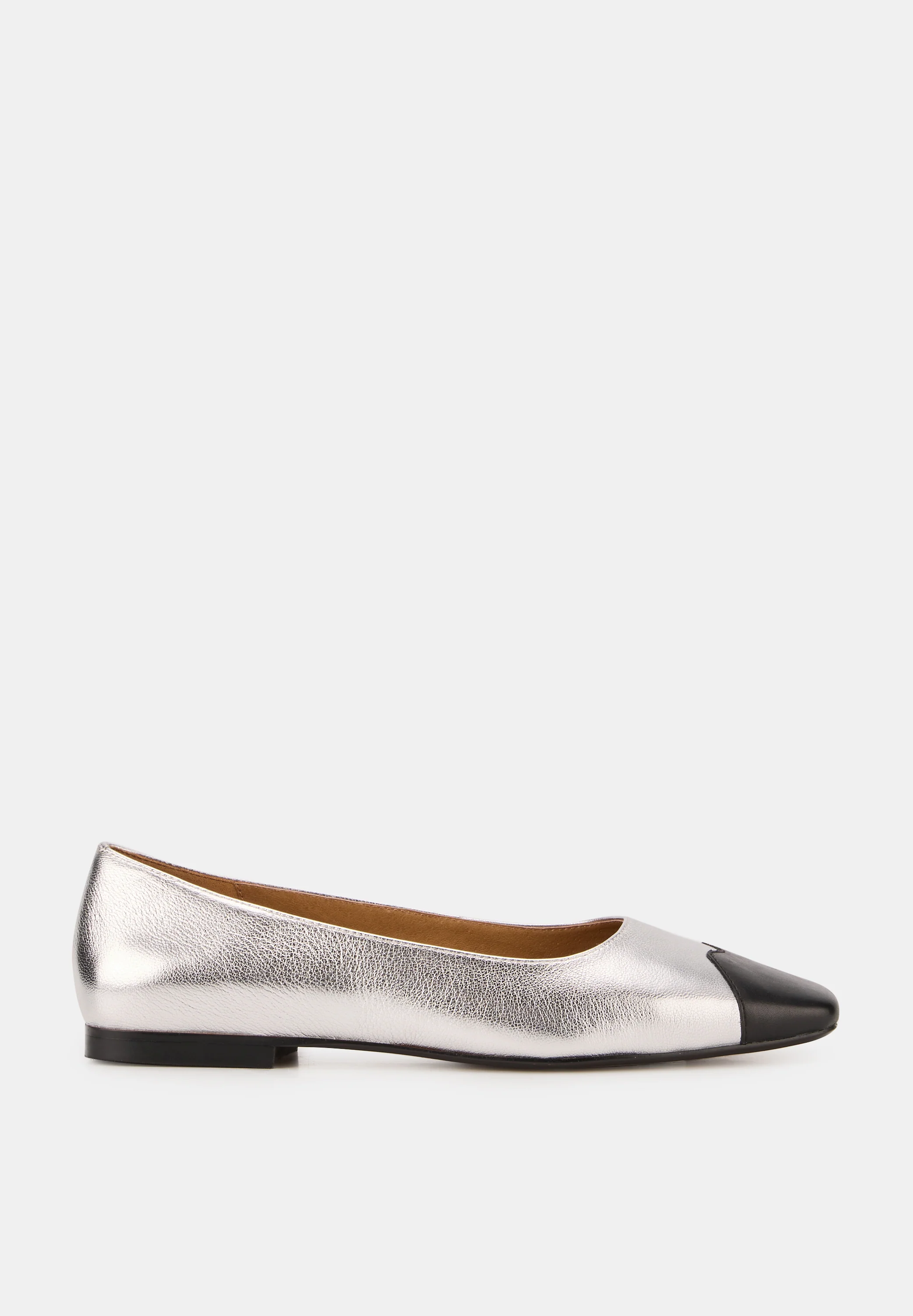 Ballerines - Cuir Métallisé Silver - Elisa - Image 5