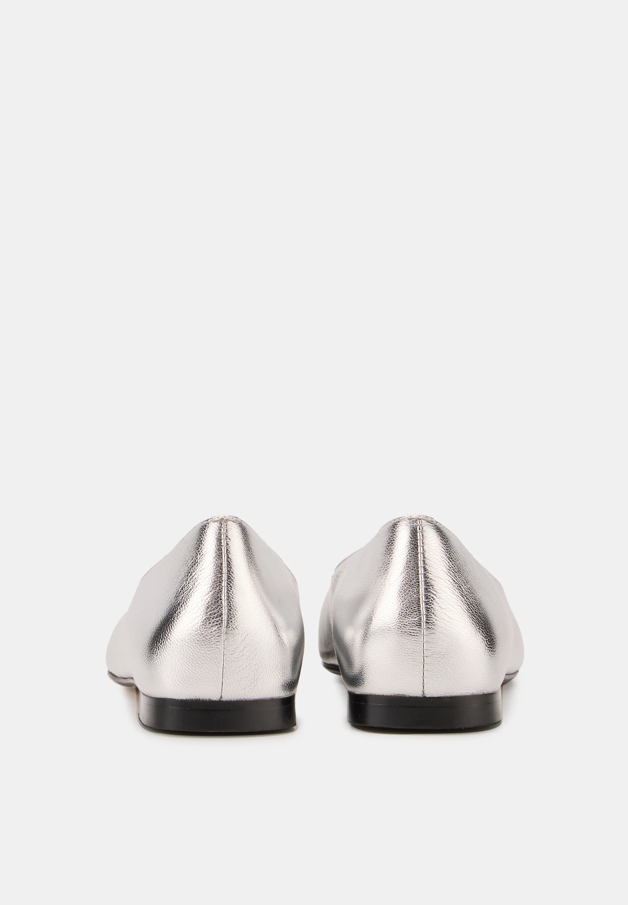 Ballerines - Cuir Métallisé Silver - Elisa - Image 8