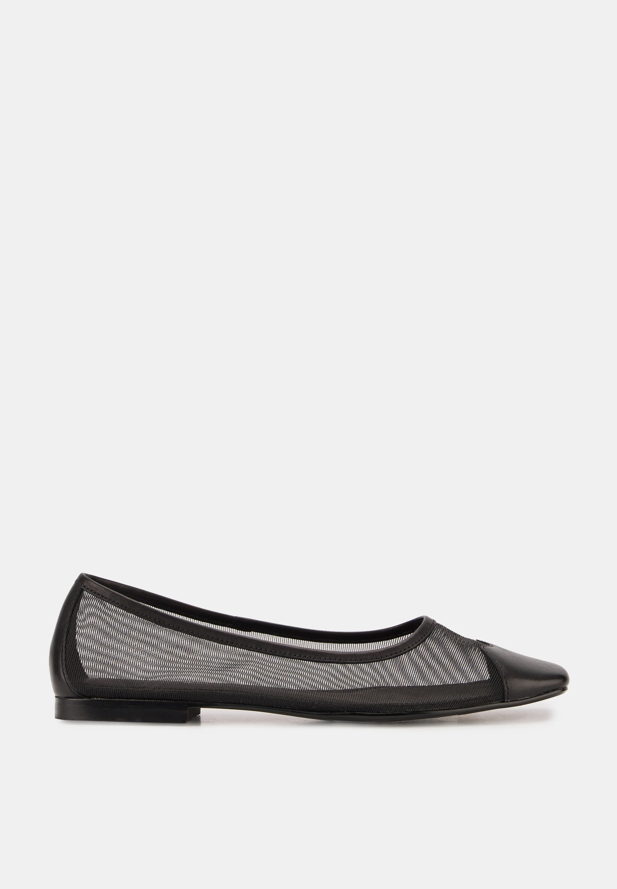 Ballerines - Resille et Cuir Noir - Elisa - Image 3