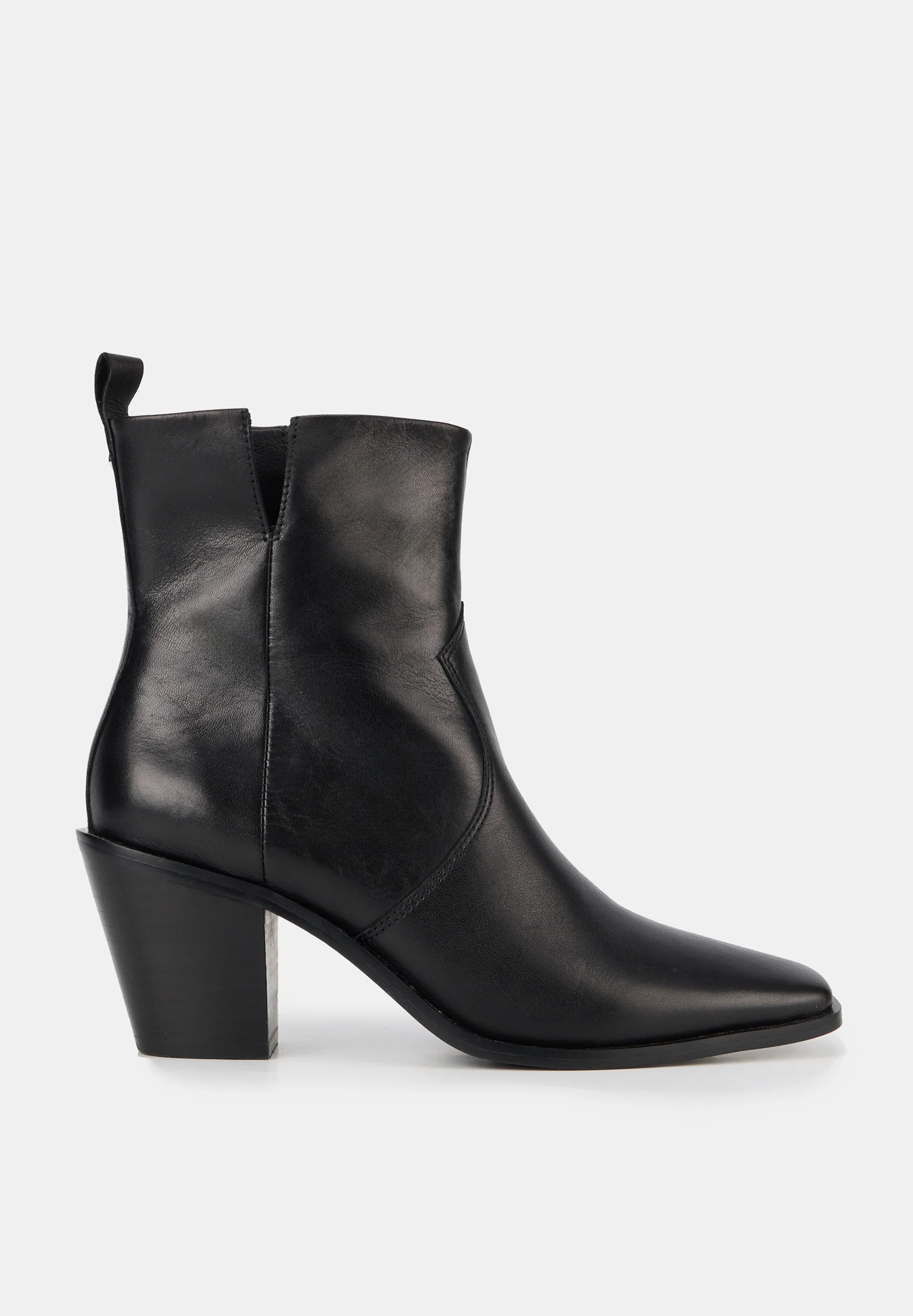 Bottines western - Cuir Brillant Noir - Nour - Image 5