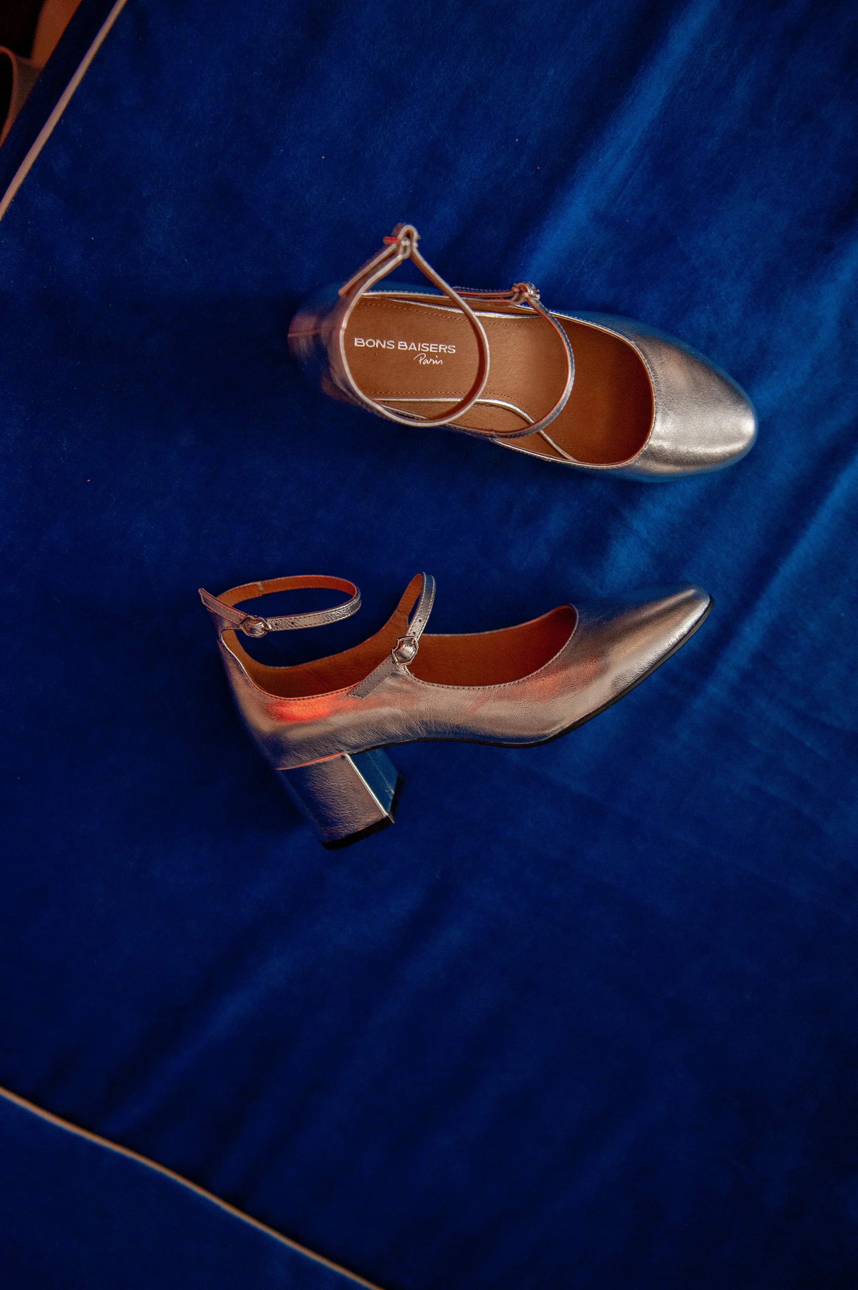 Babies à talons - Cuir Métallisé Silver - Sofia - Image 4
