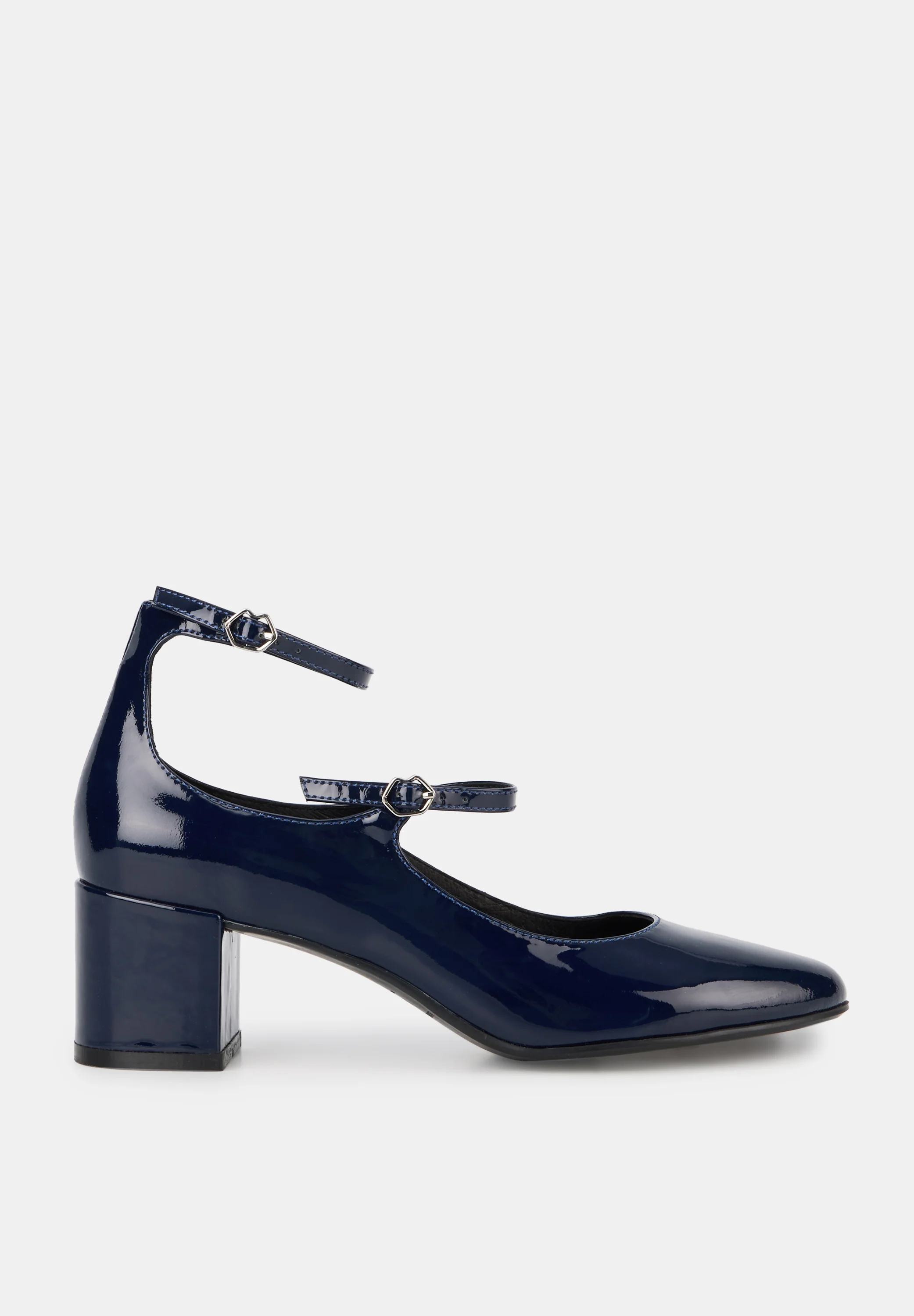 Babies à talons - Cuir bleu navy - Sofia - Image 2