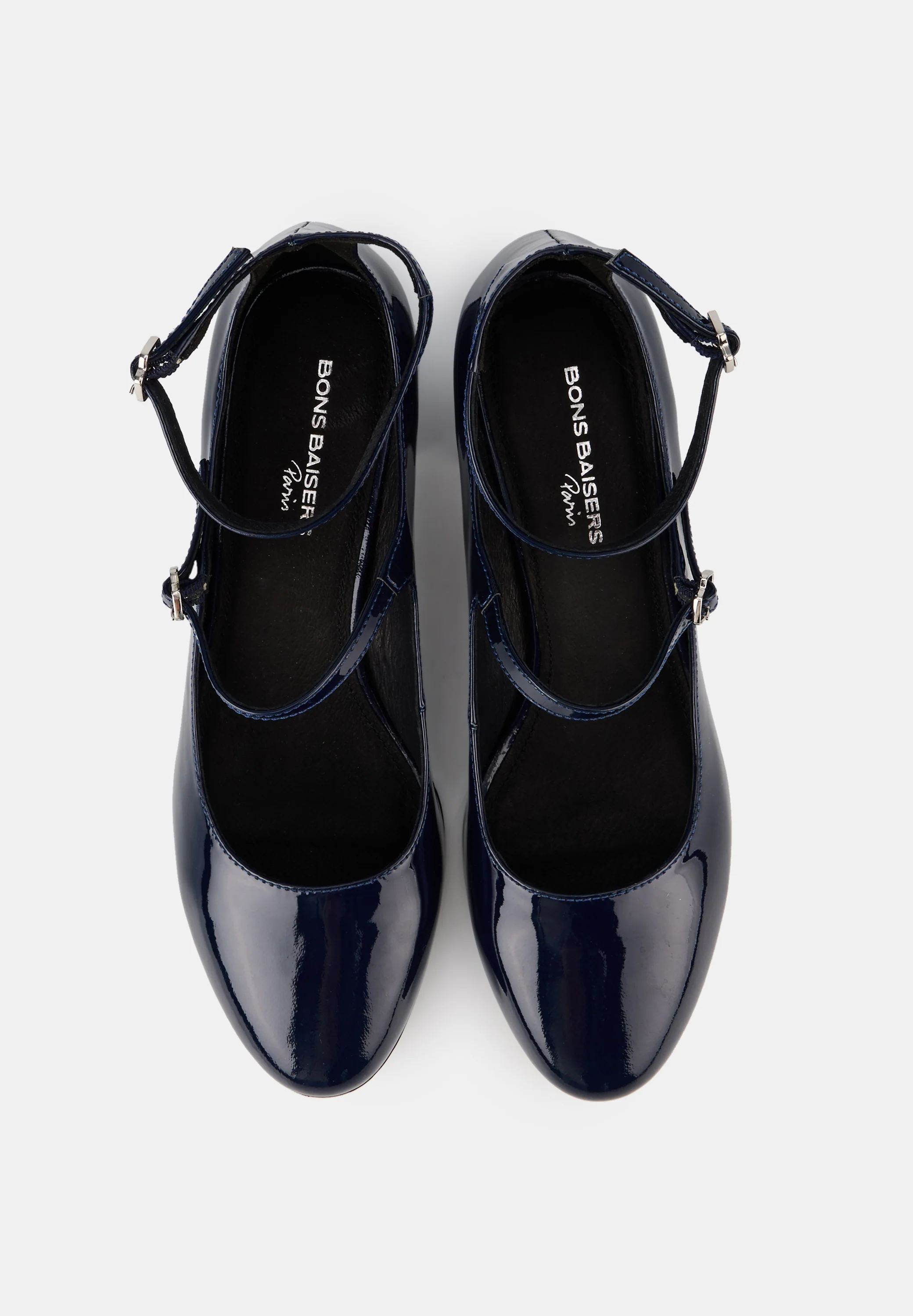 Babies à talons - Cuir bleu navy - Sofia - Image 7