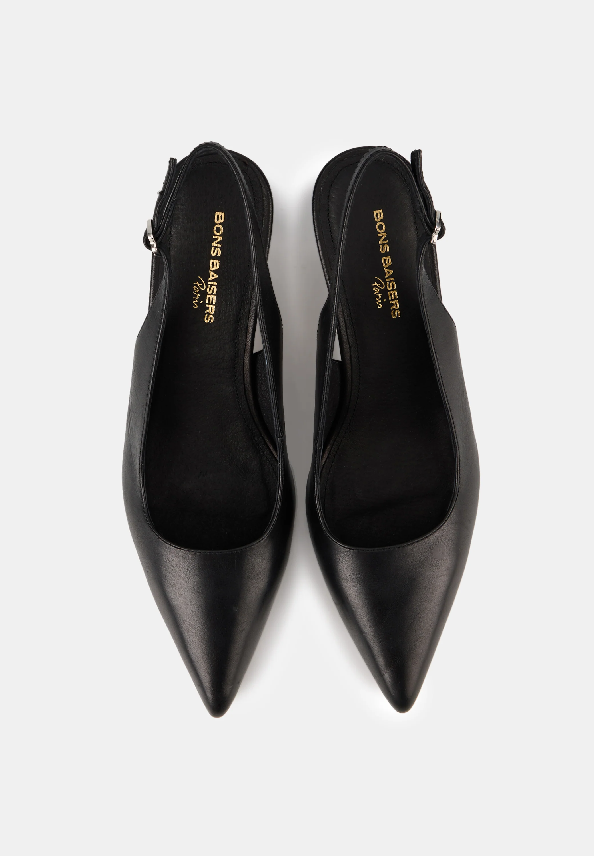 Escarpins Ouverts - Cuir Noir - Tina - Image 6