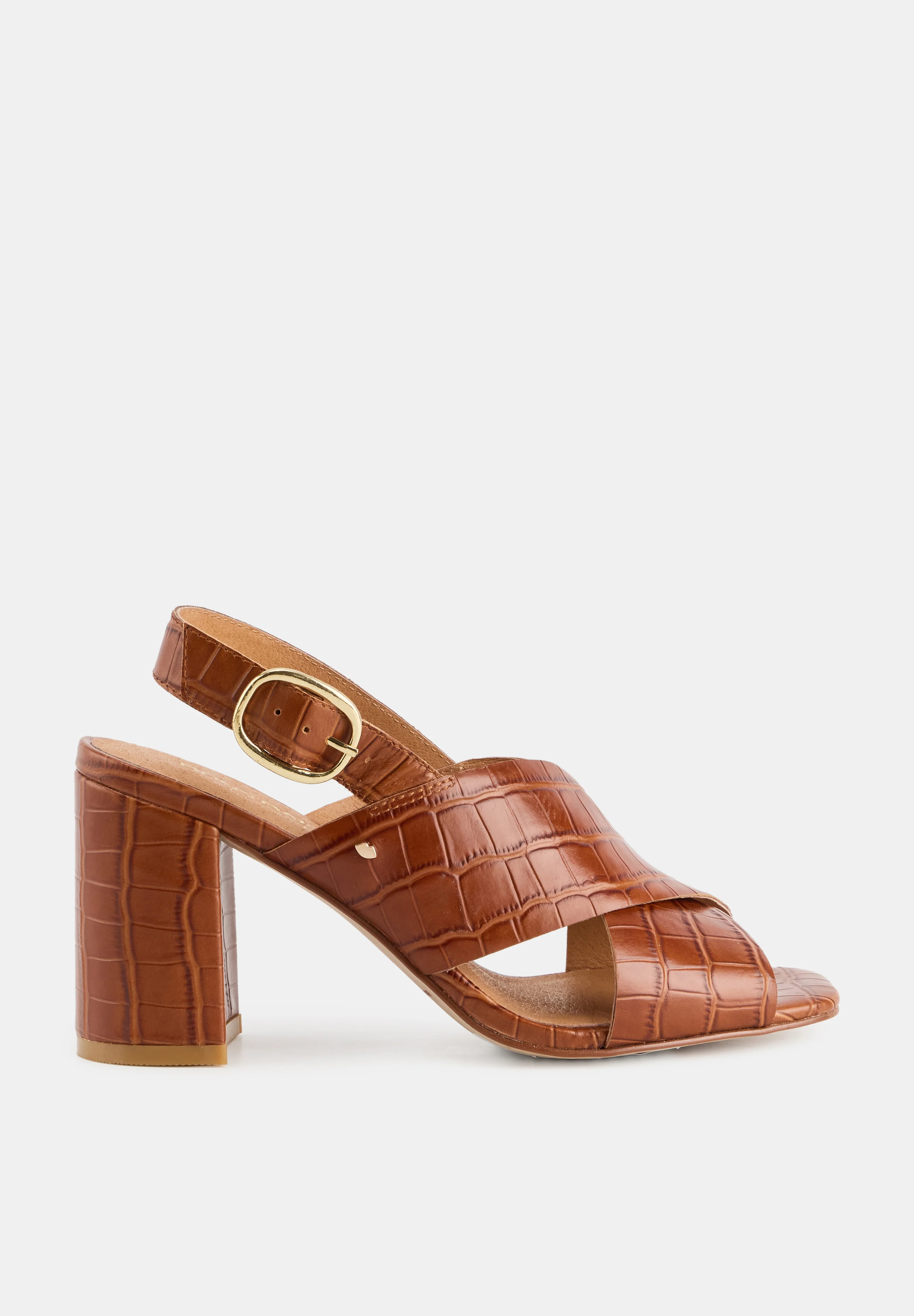 Claudia-Cuir façon Croco Cognac - Image 6