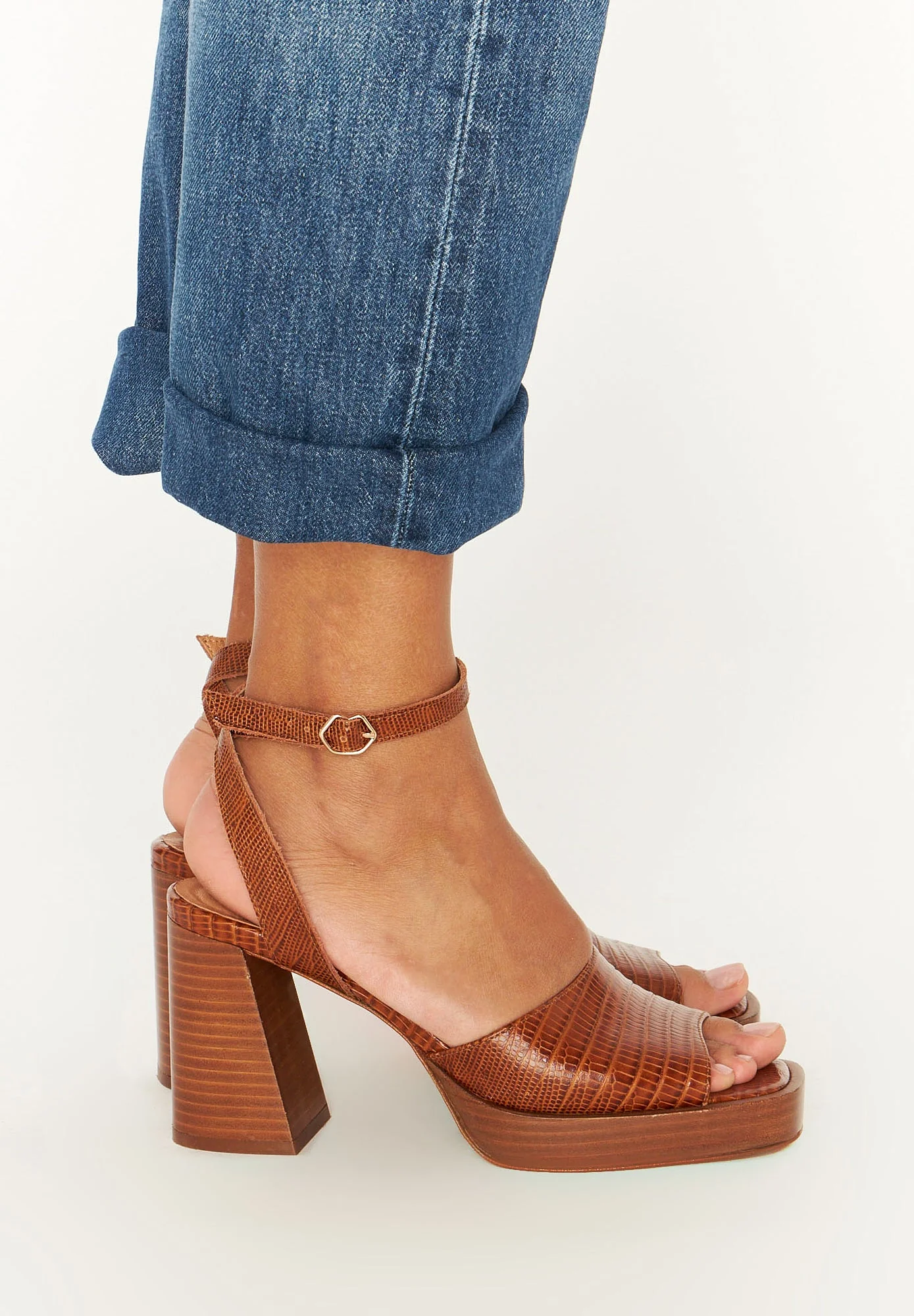 Aimée-Cuir Lezard Cognac - Image 7