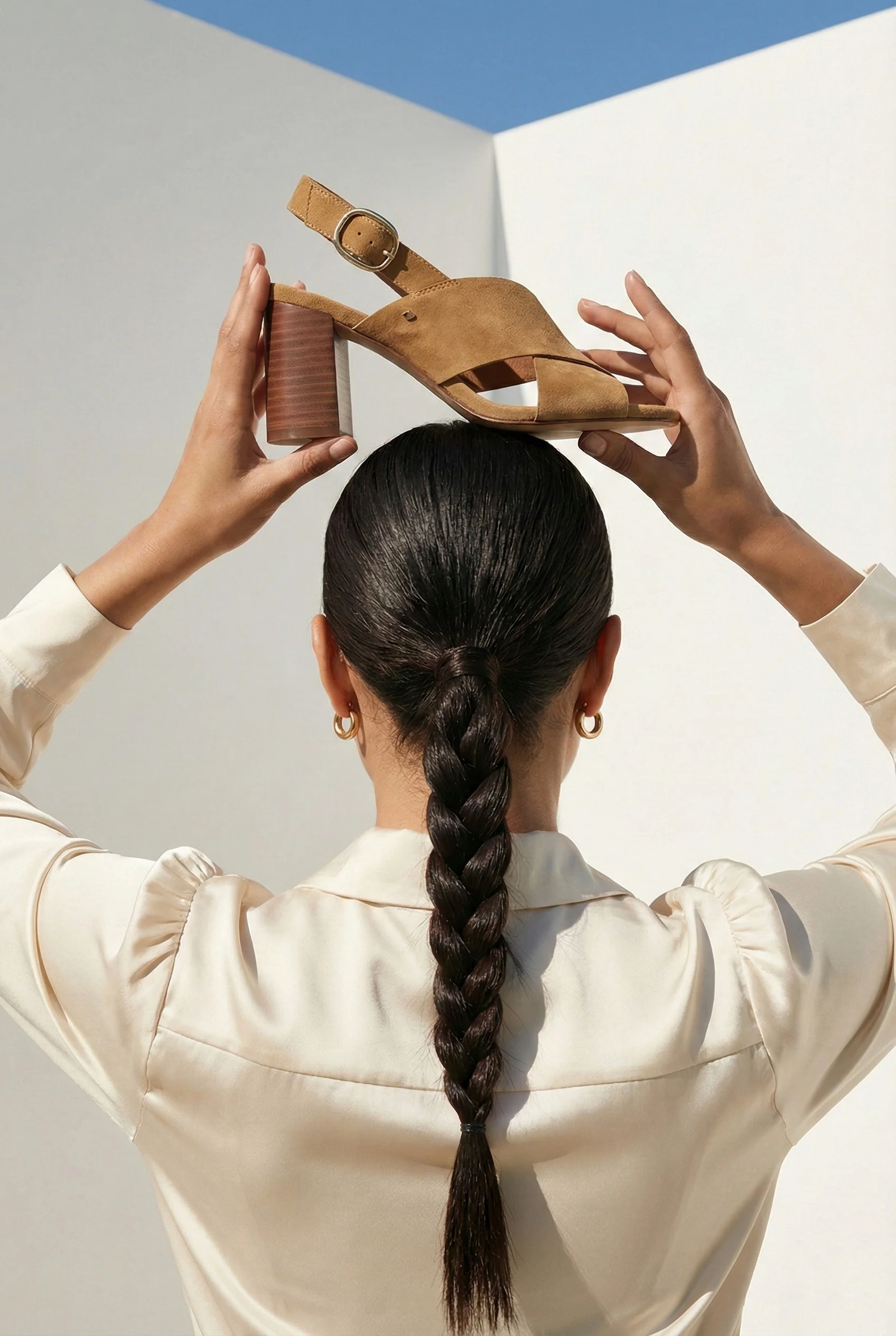 Claudia-Cuir Suede Camel - Image 4