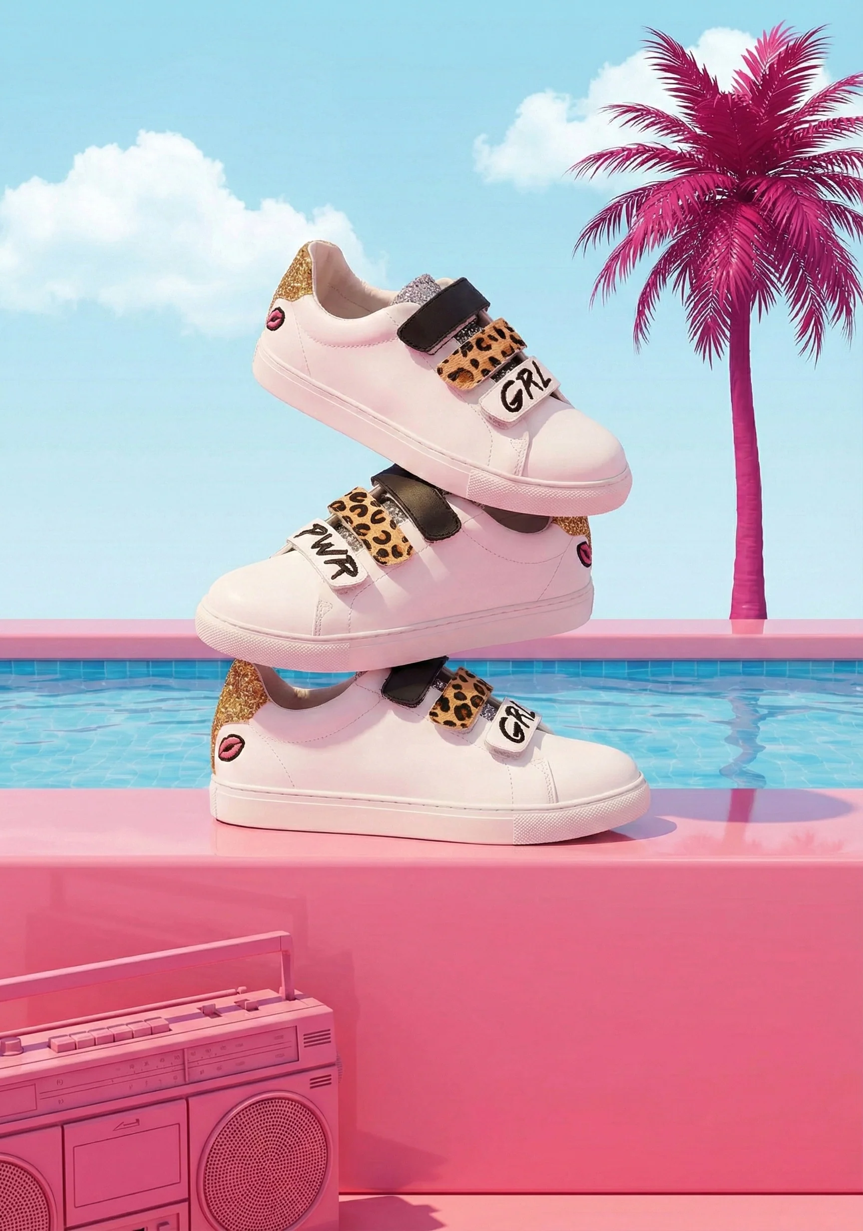 Baskets en cuir-Edith Barbie-Grl Pwr - Image 4