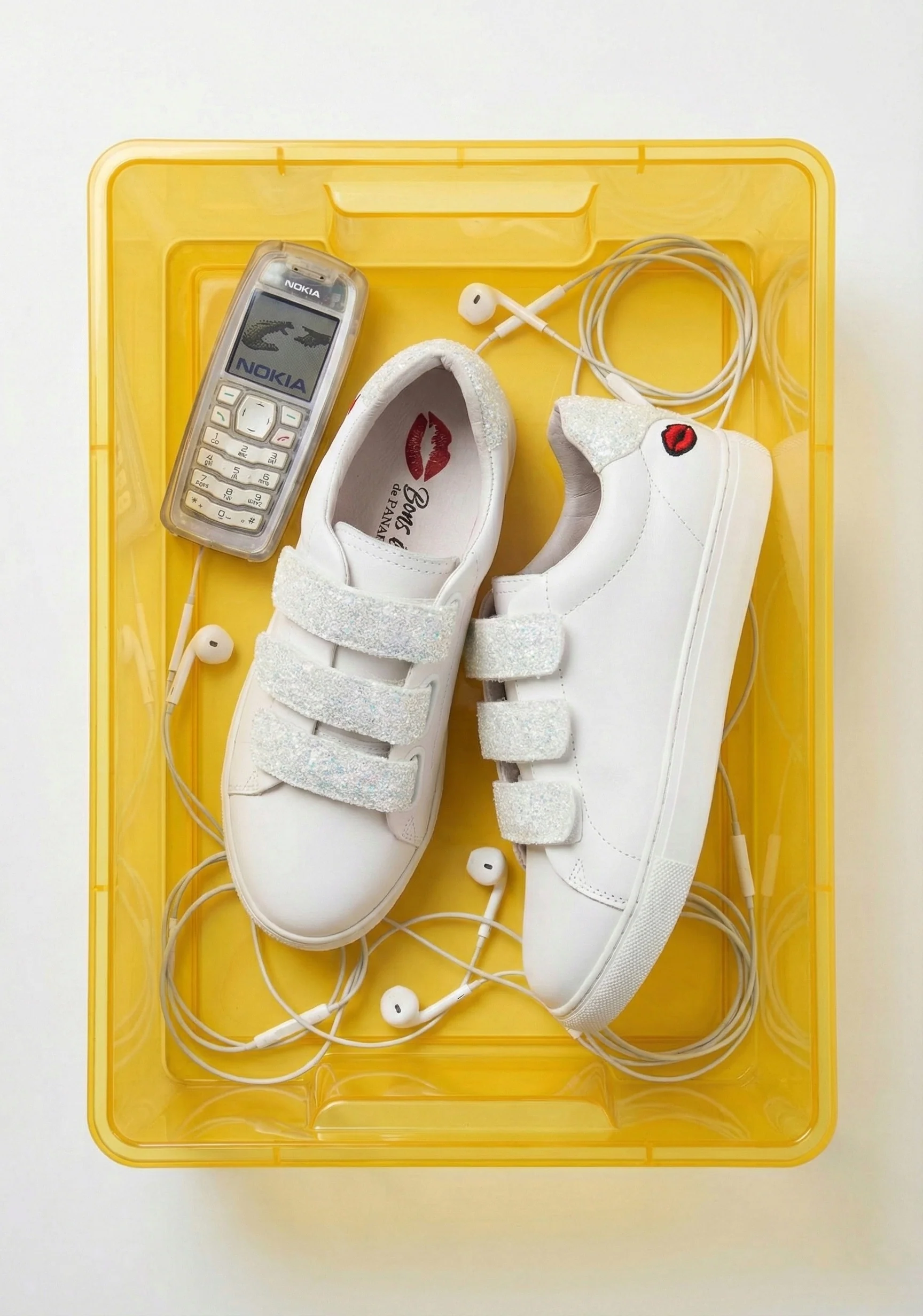 Baskets en cuir-Edith Glitter-Nuage - Image 4